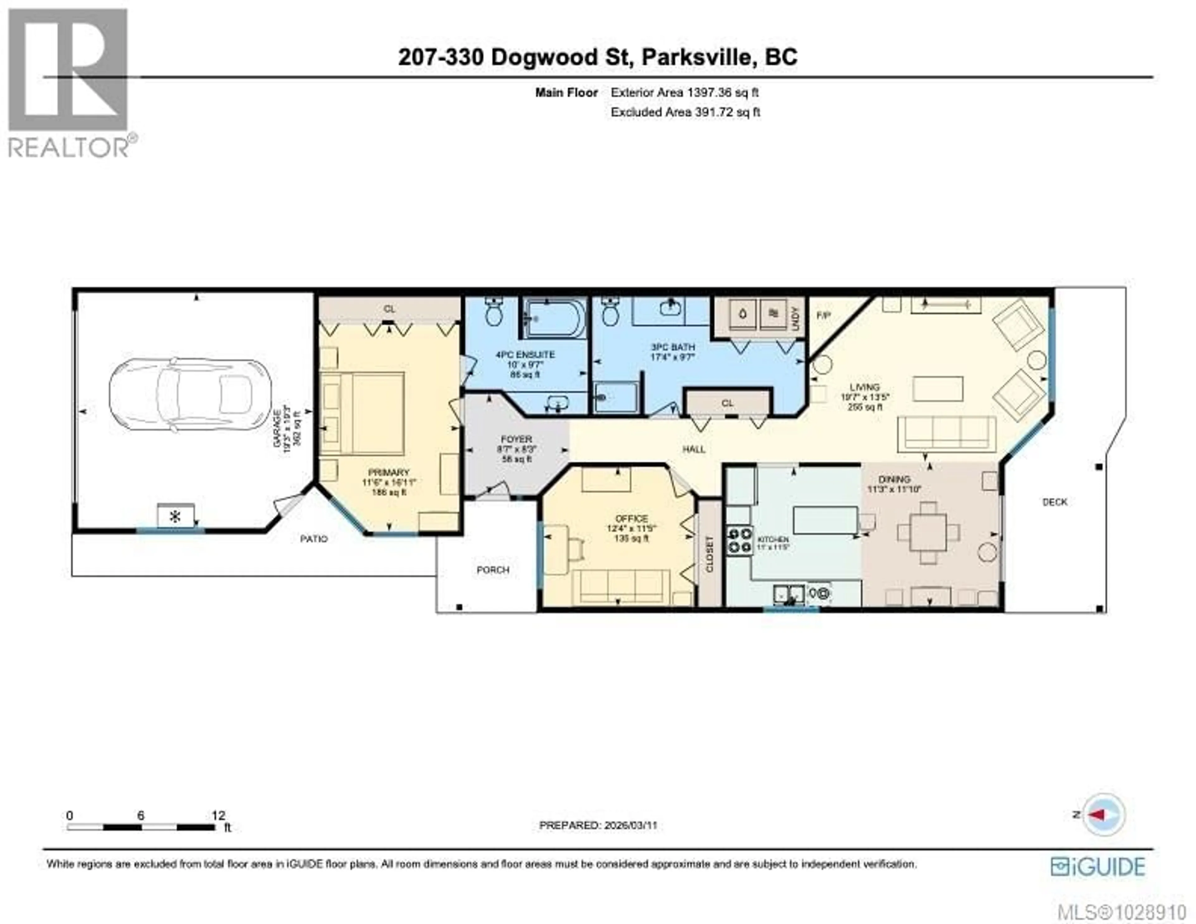 Floor plan for 207 - 330 DOGWOOD STREET NORTH, Parksville British Columbia V9P1P7