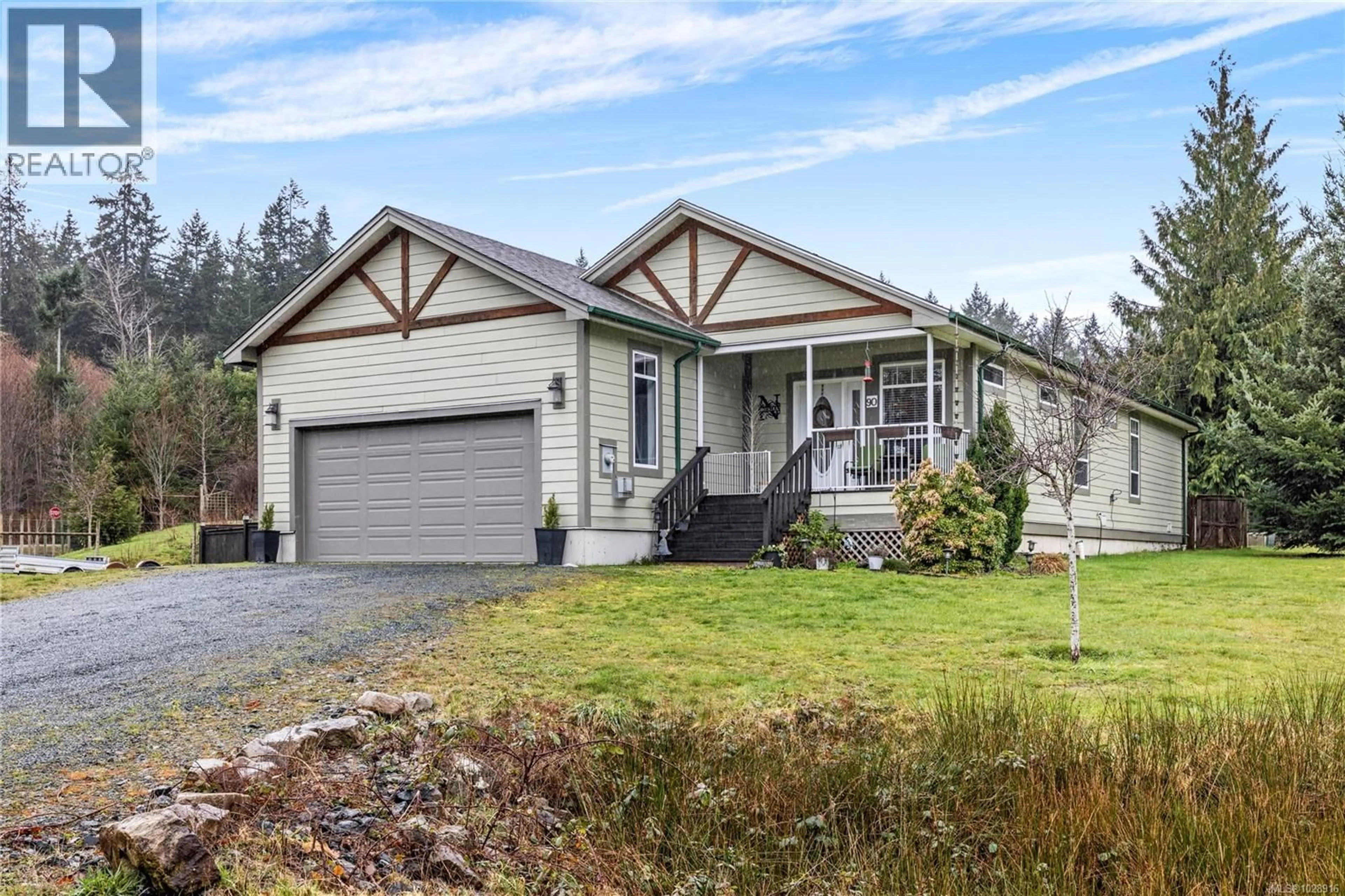 Home with vinyl exterior material, street for 90 WILDWOOD PLACE, Bowser British Columbia V0R1G0