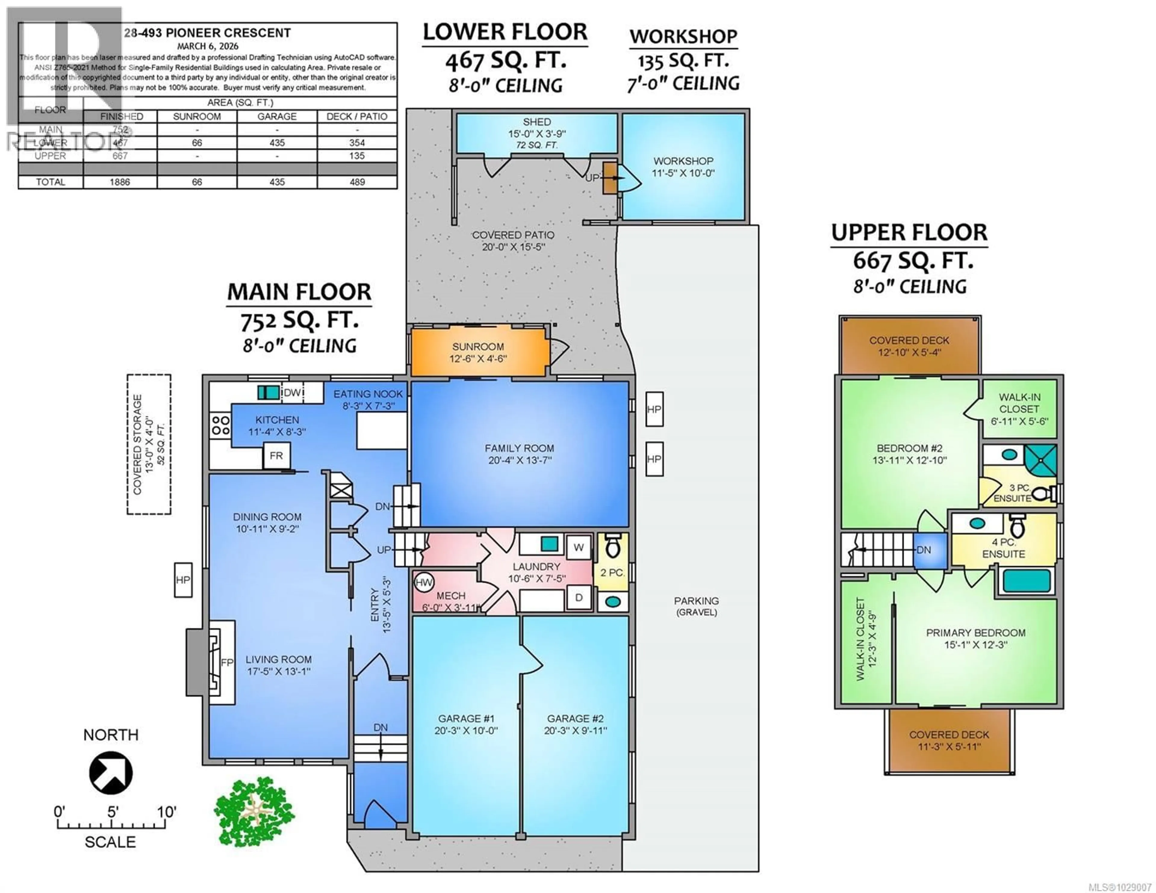 Floor plan for 28 - 493 PIONEER CRESCENT, Parksville British Columbia V9P1V1