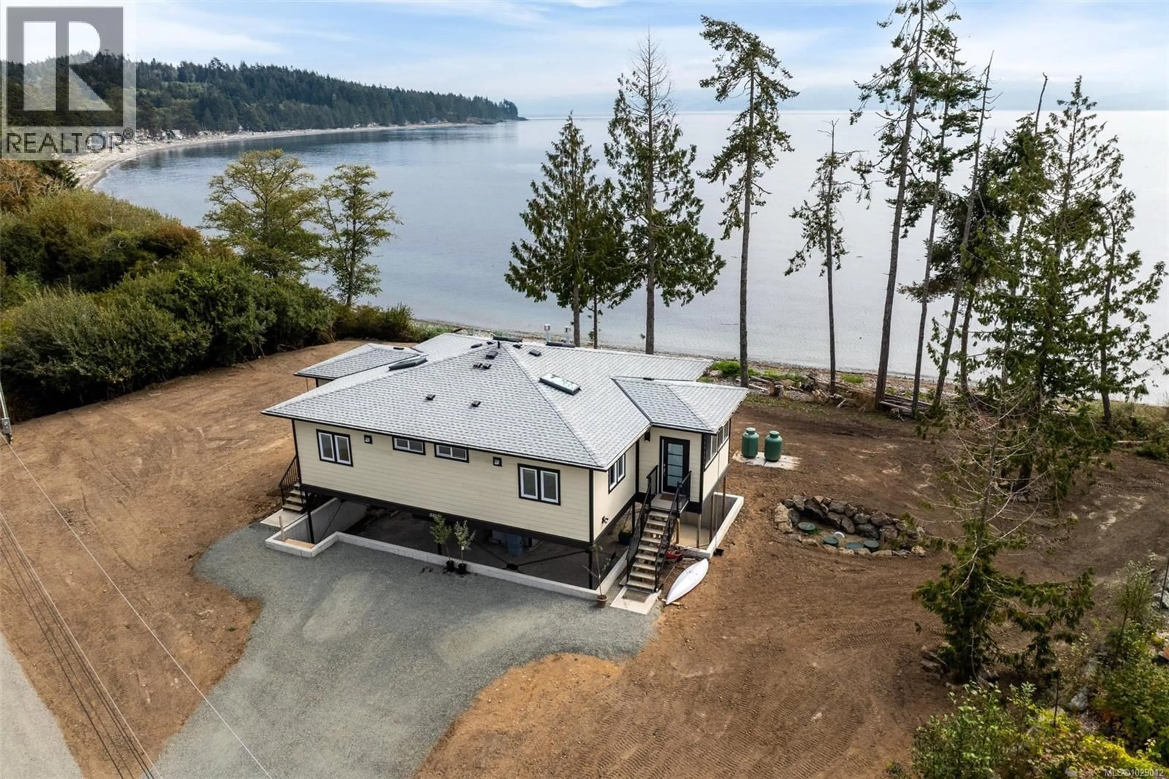 A pic from outside/outdoor area/front of a property/back of a property/a pic from drone, water/lake/river/ocean view for 8801 WEST COAST ROAD, Sooke British Columbia V9Z1E7
