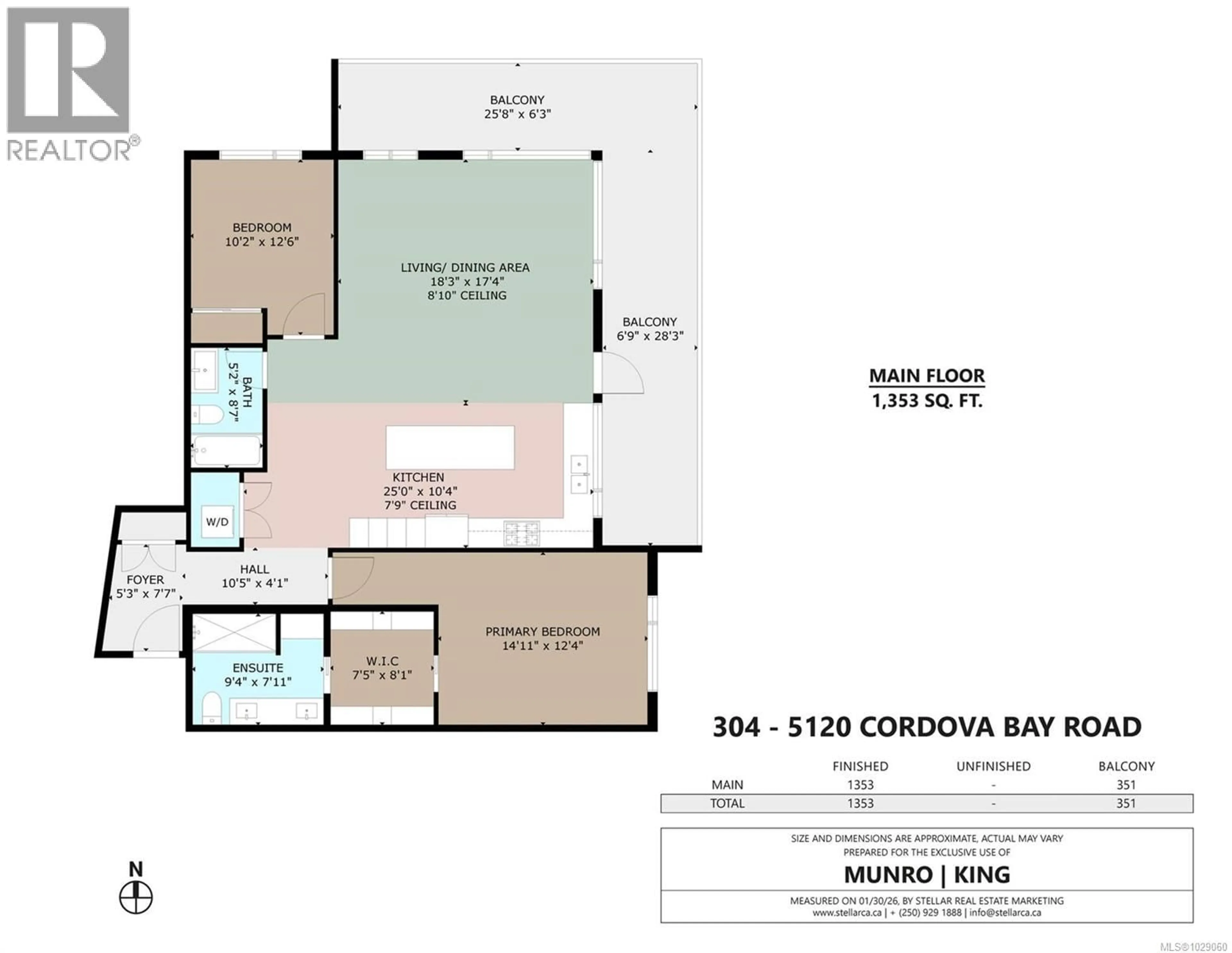 Floor plan for 304 - 5120 CORDOVA BAY ROAD, Saanich British Columbia V8Y2K5