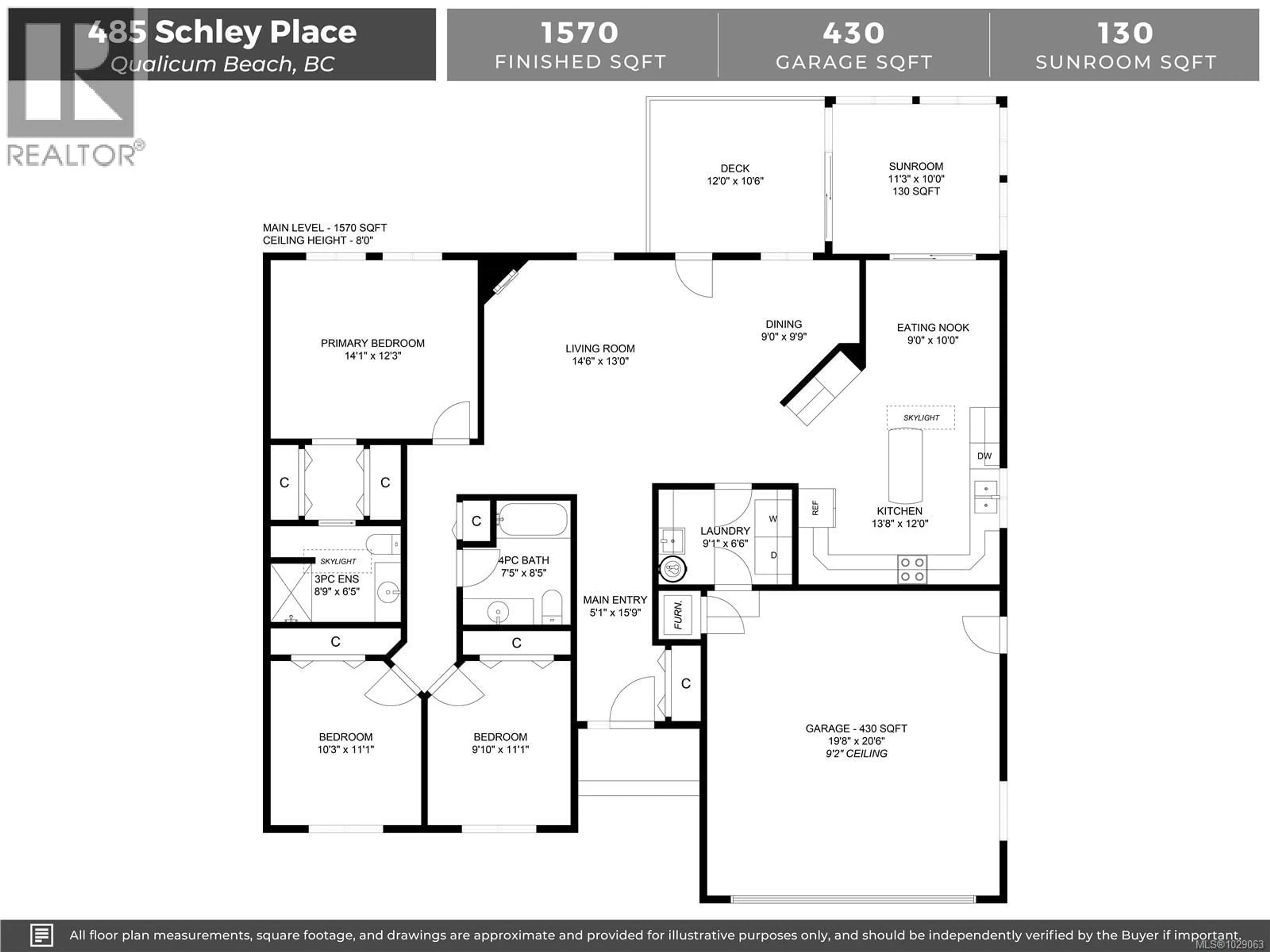 Floor plan for 485 SCHLEY PLACE, Qualicum Beach British Columbia V9K2L5