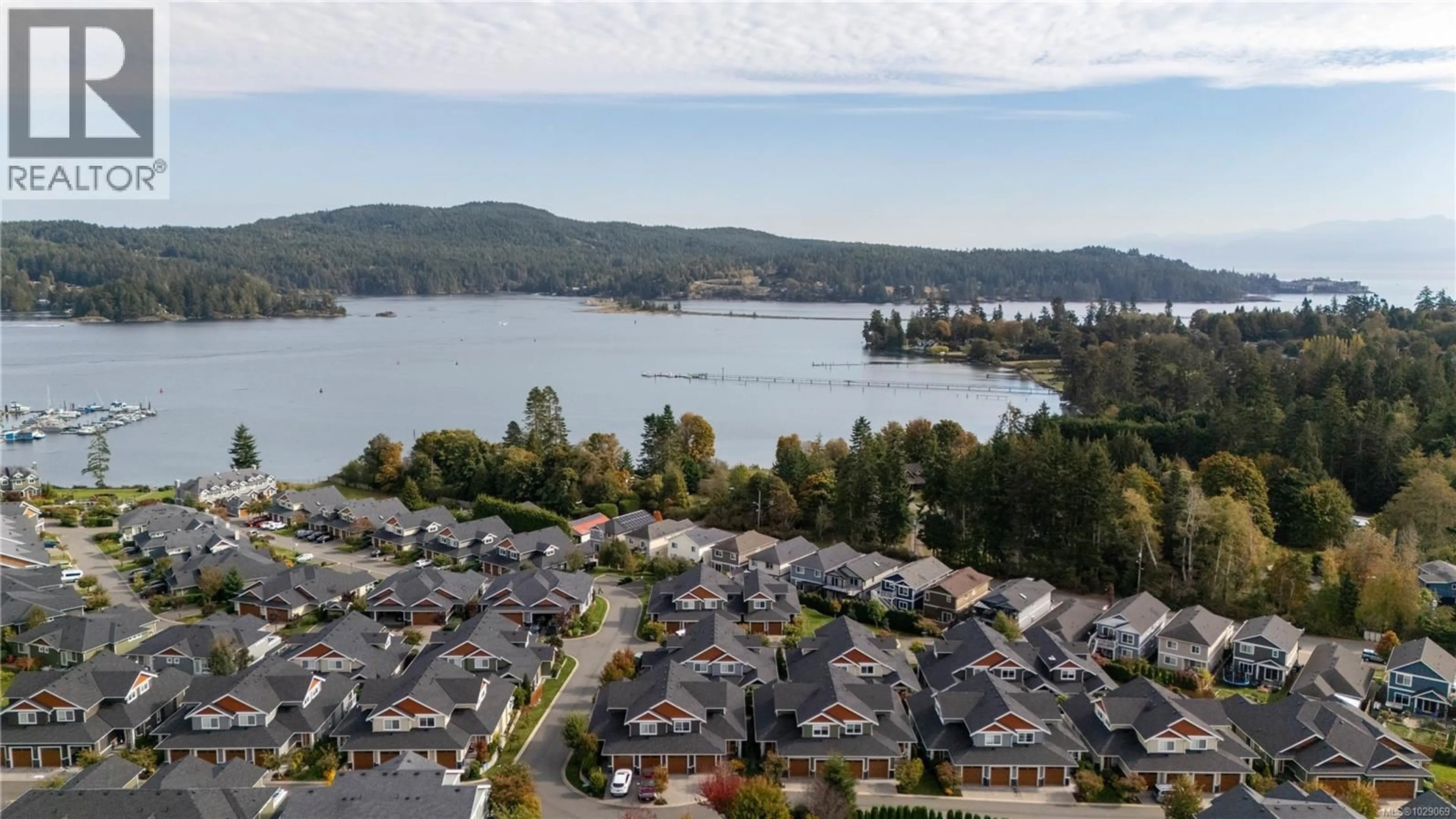 A pic from outside/outdoor area/front of a property/back of a property/a pic from drone, water/lake/river/ocean view for 256 - 6995 NORDIN ROAD, Sooke British Columbia V9Z1L4