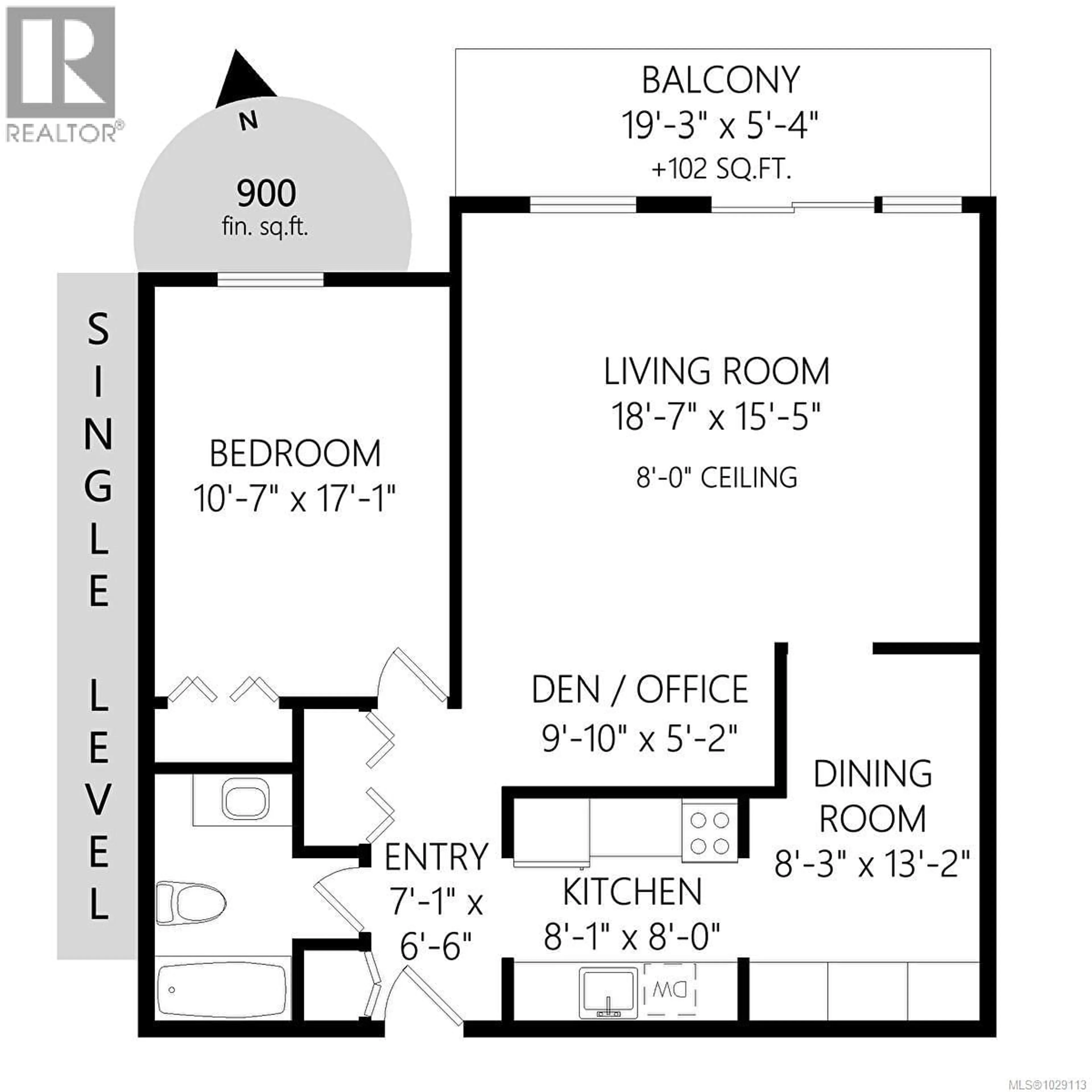 Floor plan for 313 - 1025 INVERNESS ROAD, Saanich British Columbia V8X2S2