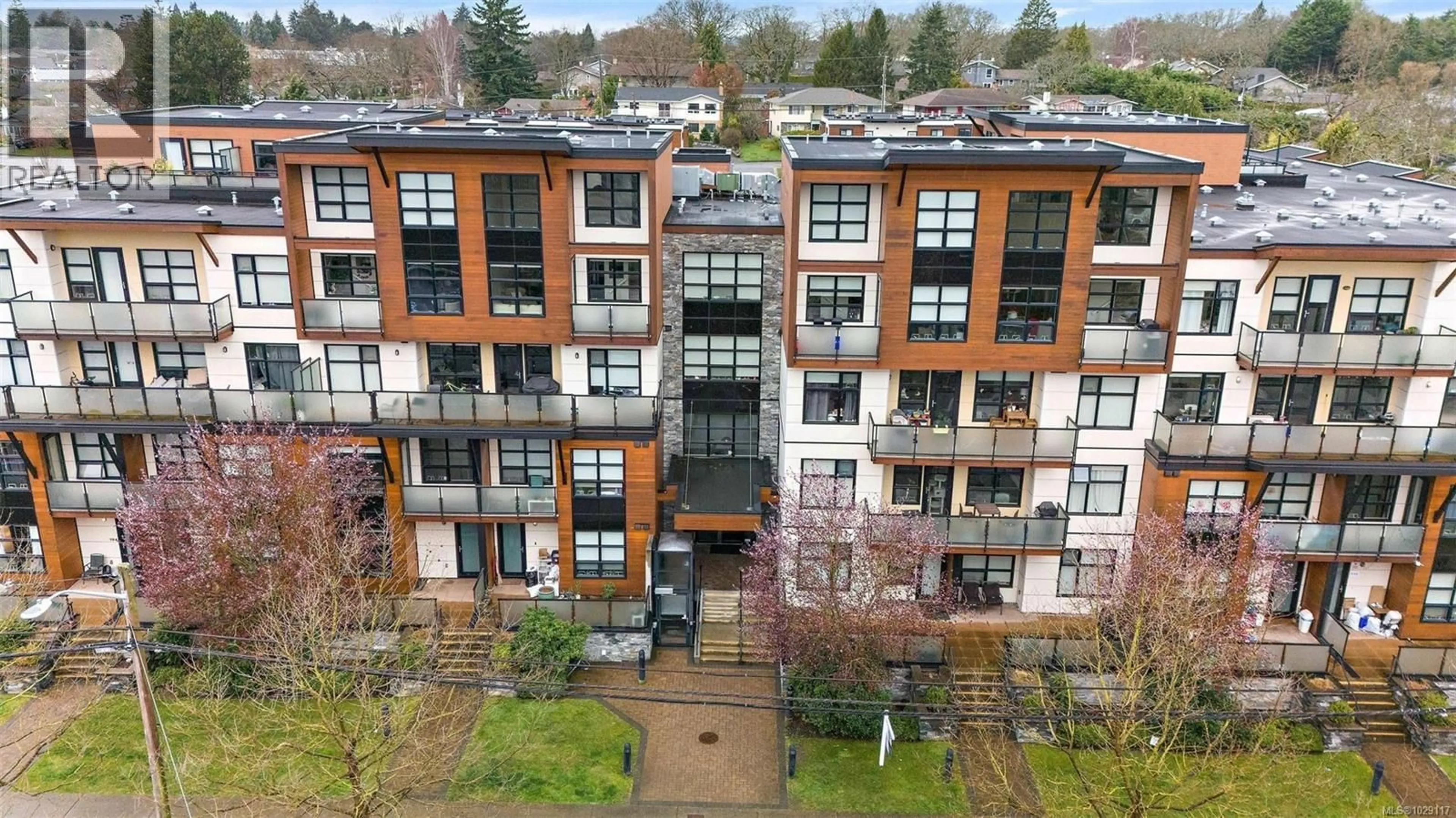 A pic from outside/outdoor area/front of a property/back of a property/a pic from drone, city buildings view from balcony for 208 - 4000 SHELBOURNE STREET, Saanich British Columbia V8N3E4