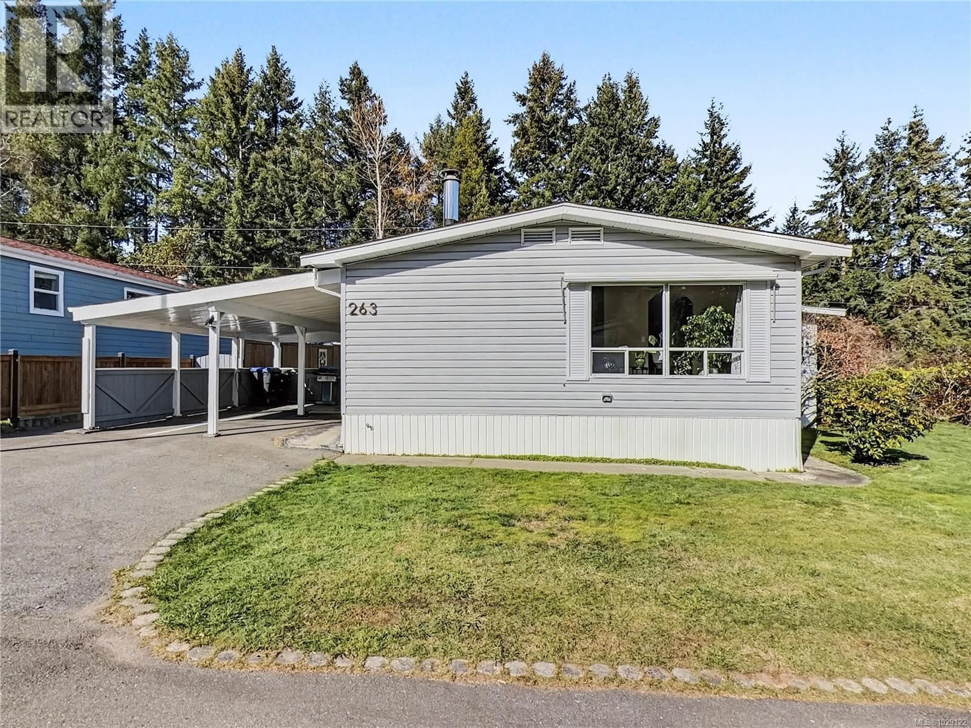 Home with vinyl exterior material, street for 263 - 2465 APOLLO DRIVE, Nanoose Bay British Columbia V9P9K2