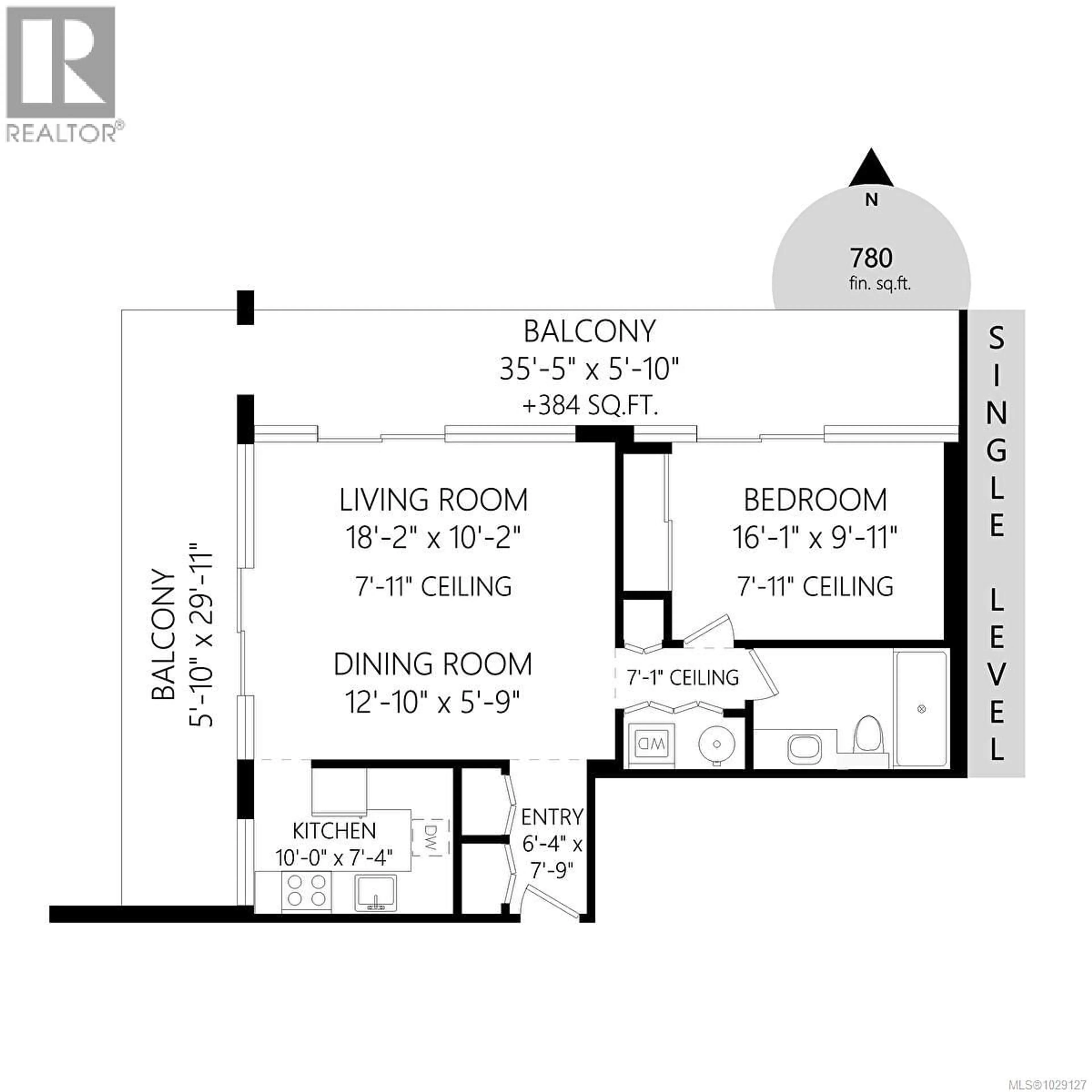 Floor plan for 301 - 9805 SECOND STREET, Sidney British Columbia V8L4T9