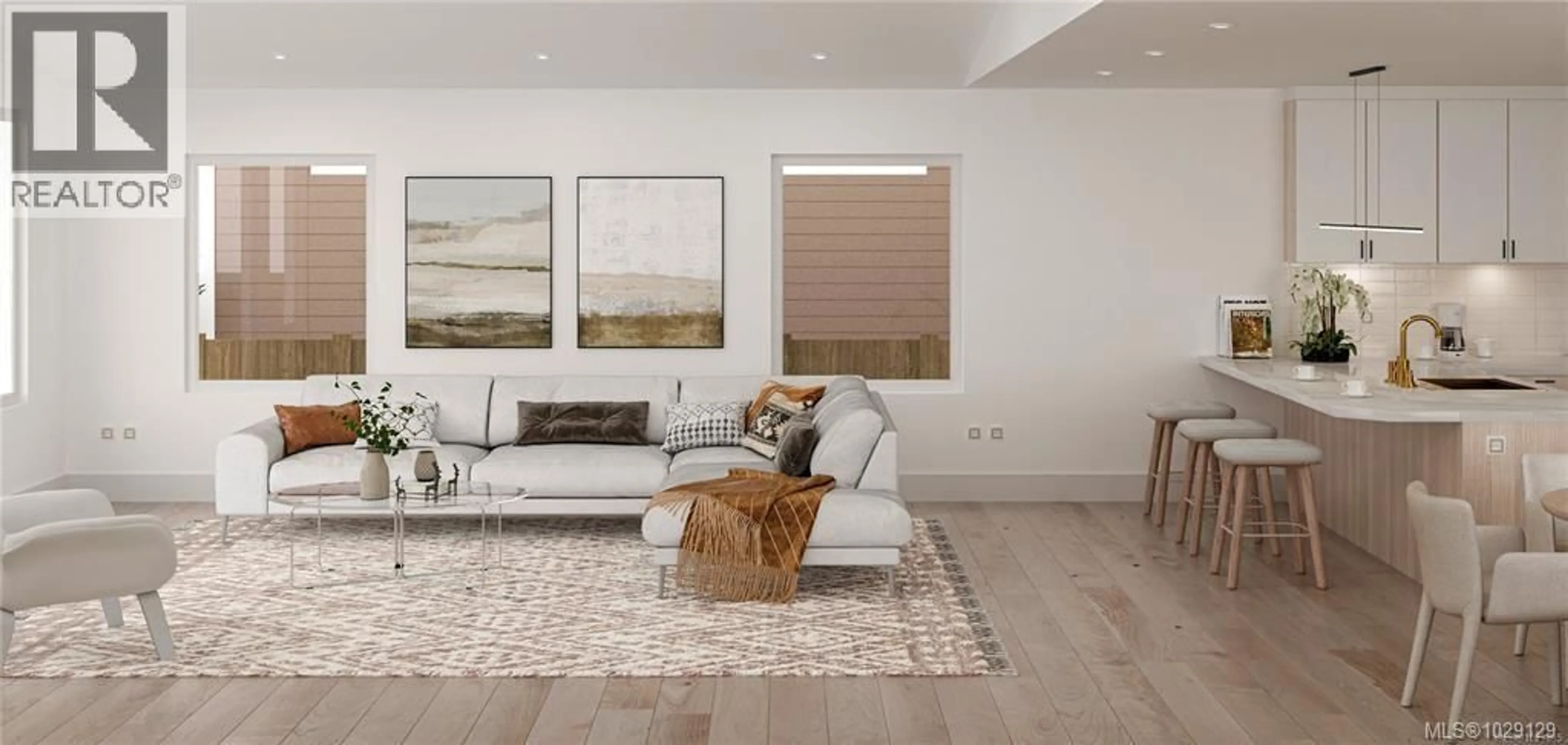 Living room with furniture, wood/laminate floor for 9635 THIRD STREET, Sidney British Columbia V8L3A1