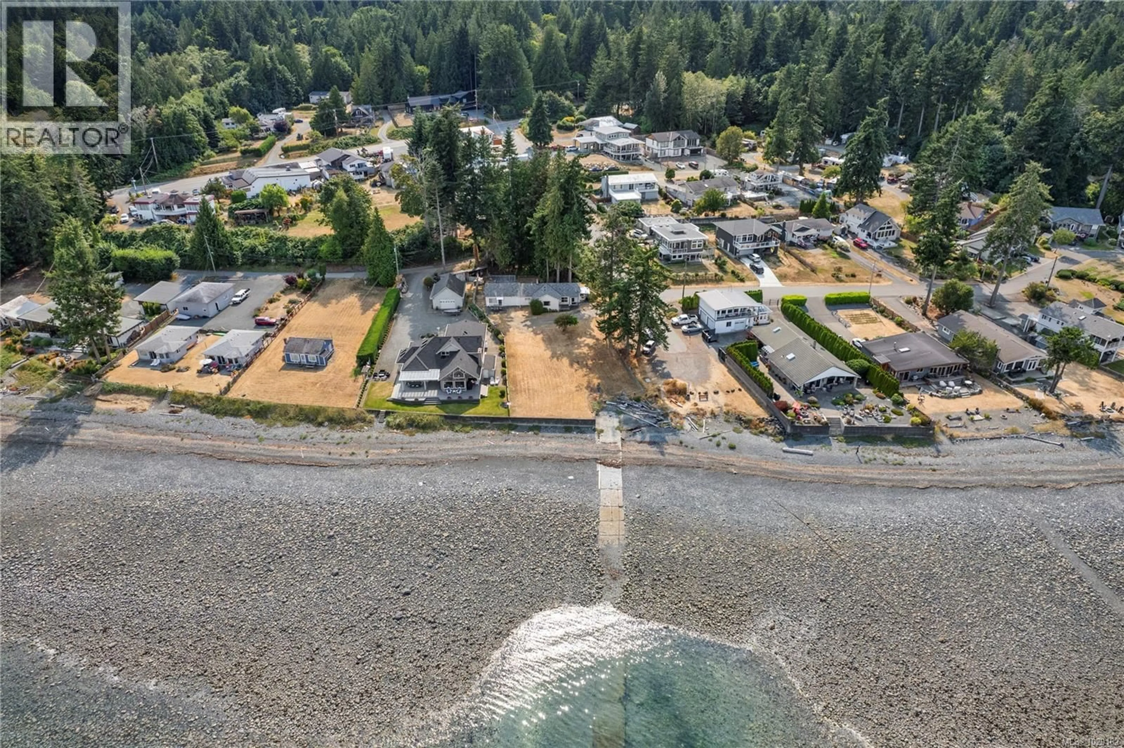 A pic from outside/outdoor area/front of a property/back of a property/a pic from drone, water/lake/river/ocean view for 35 BOWSER ROAD, Bowser British Columbia V0R1G0