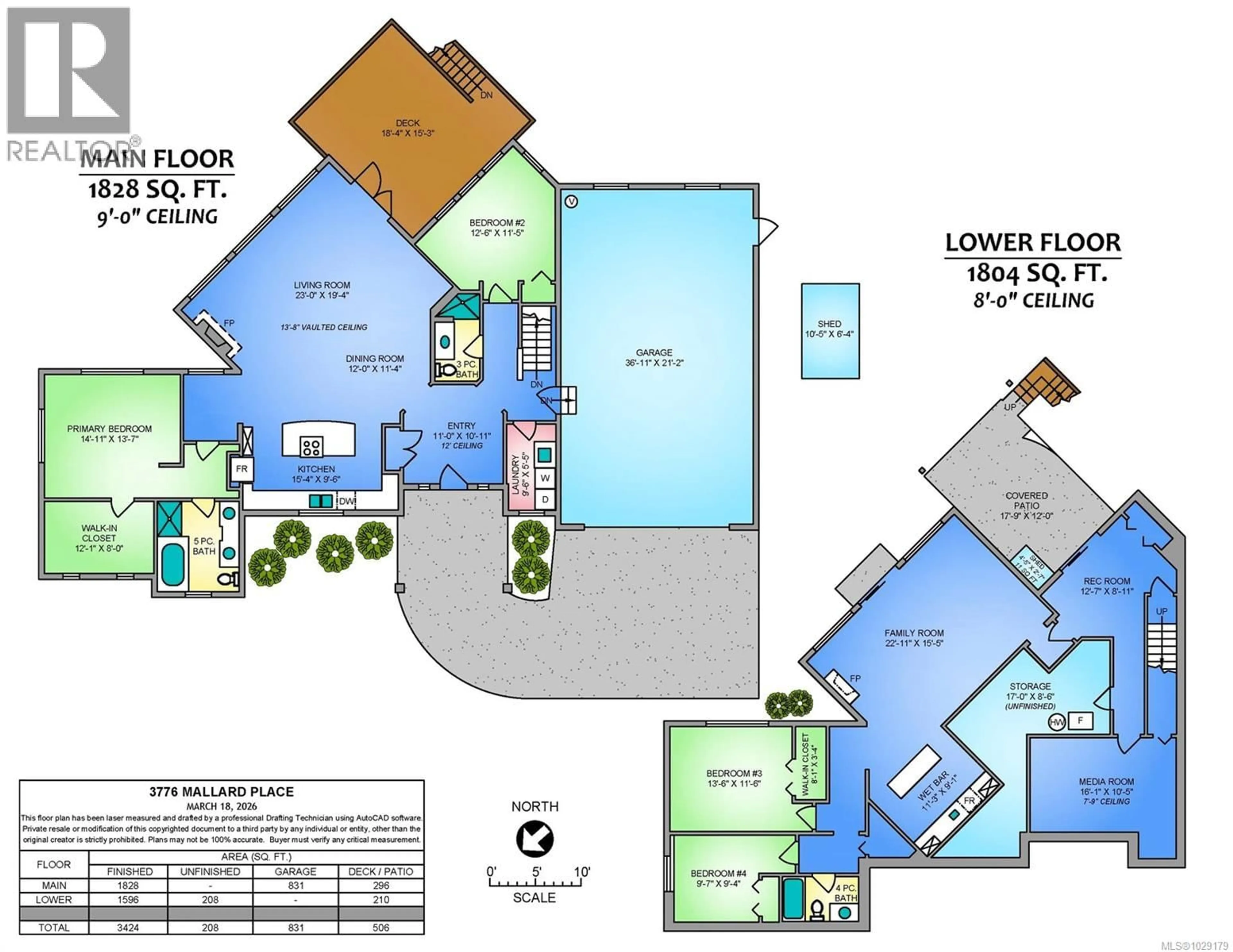 Floor plan for 3776 MALLARD PLACE, Nanoose Bay British Columbia V9P9H1