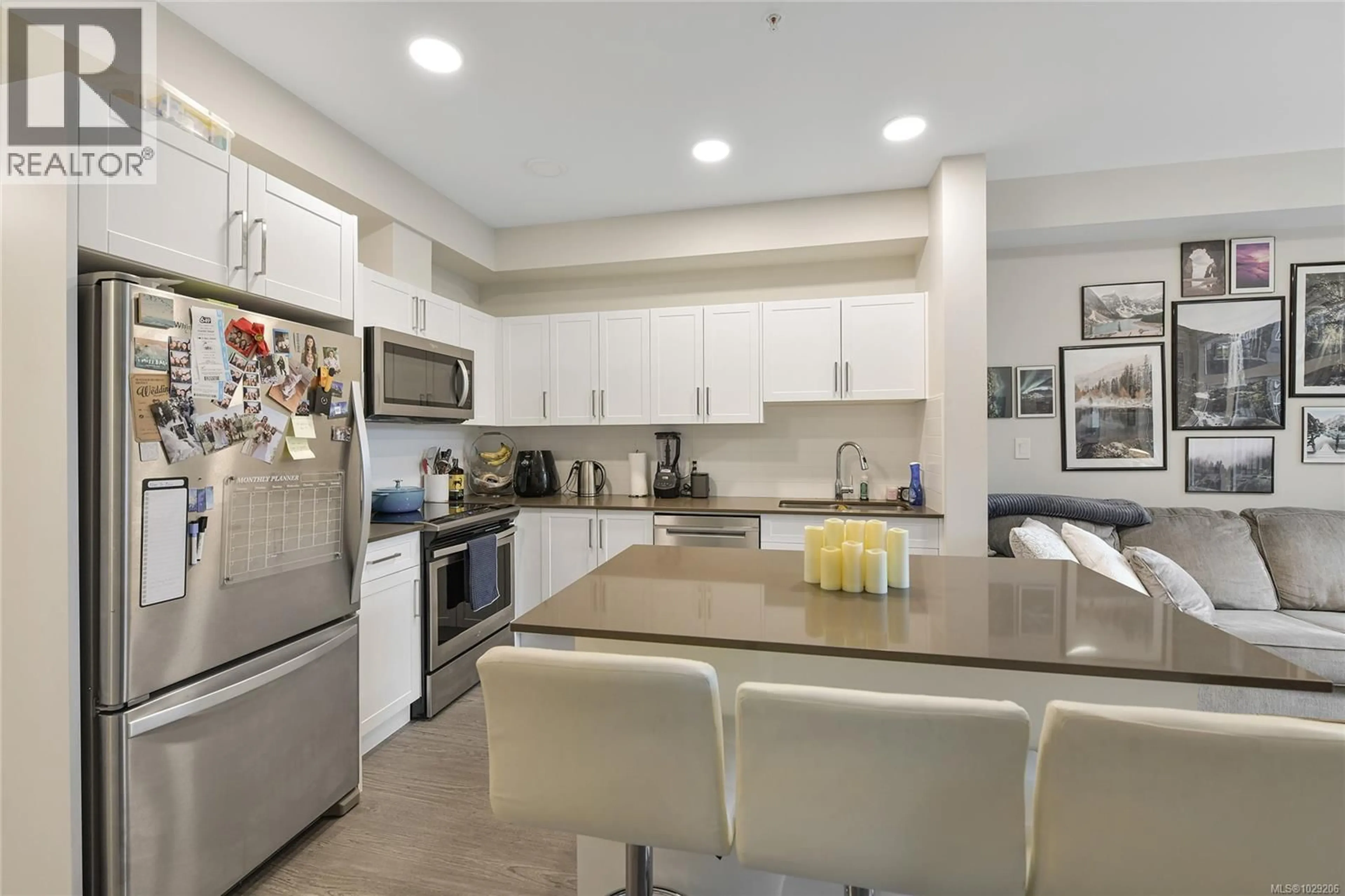 Open concept kitchen, ceramic/tile floor for 301 - 2843 JACKLIN ROAD, Langford British Columbia V9B4P4