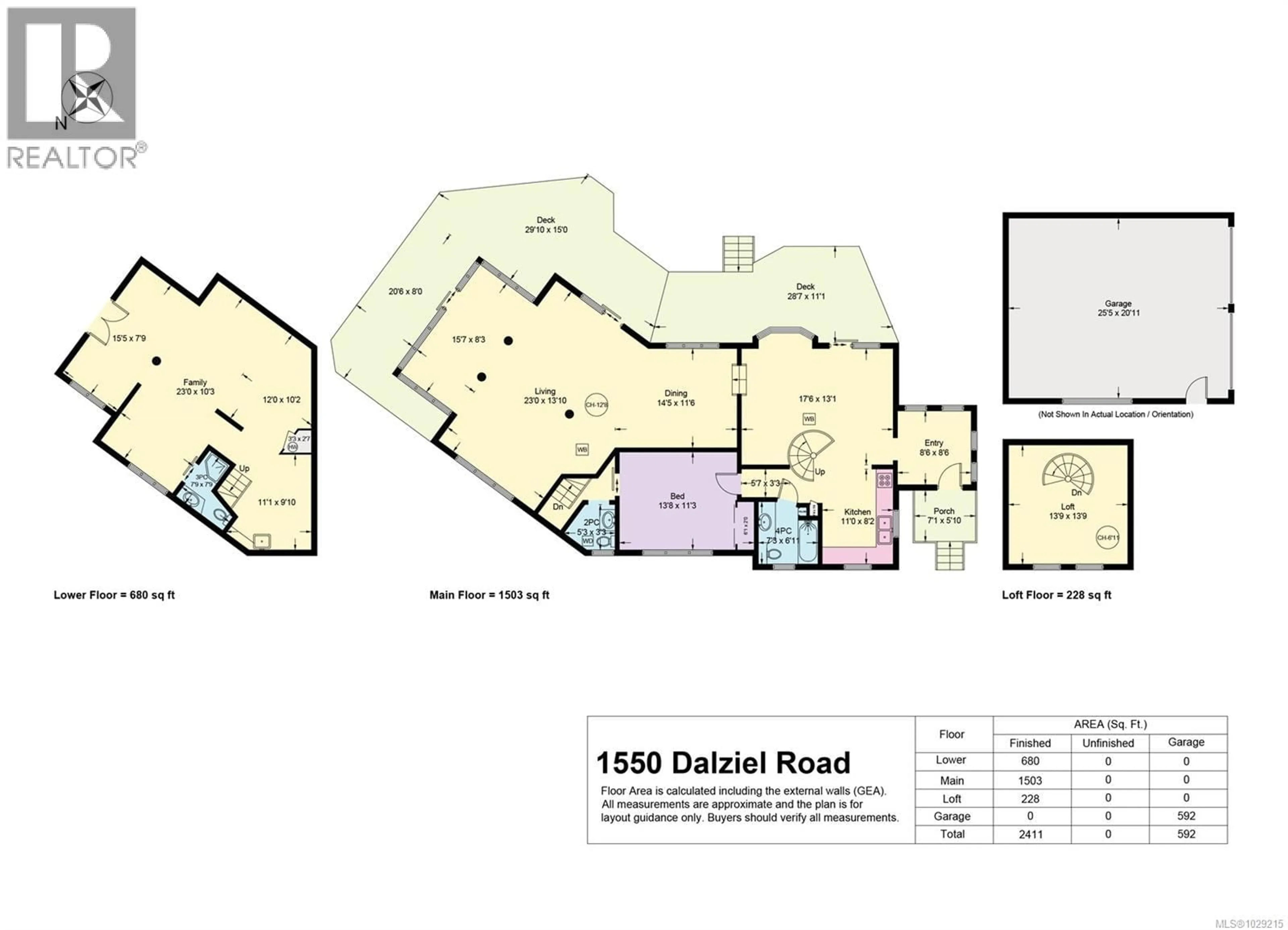 Floor plan for 1550 DALZIEL ROAD, Denman Island British Columbia V0R1T0