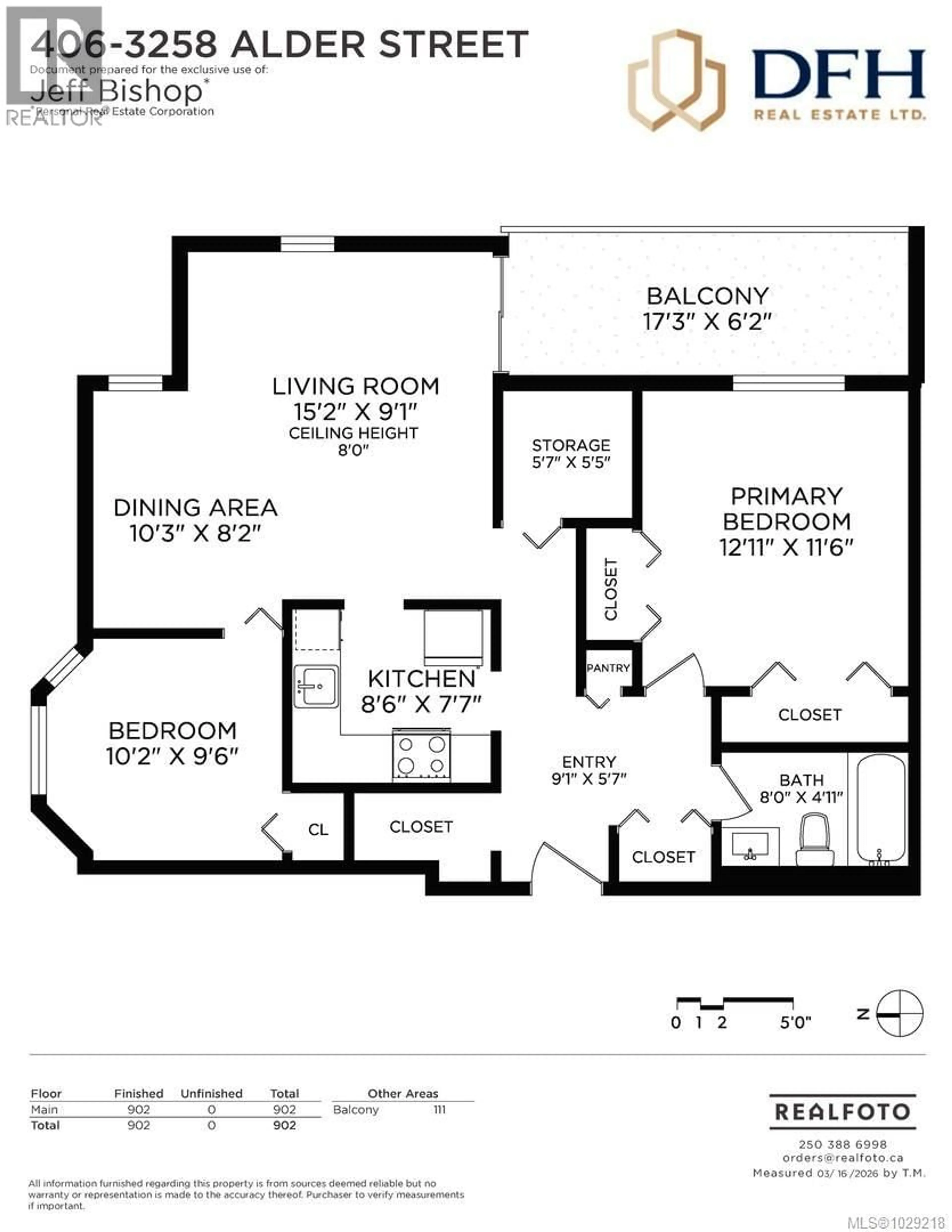 Floor plan for 406 - 3258 ALDER STREET, Saanich British Columbia V8X1P3