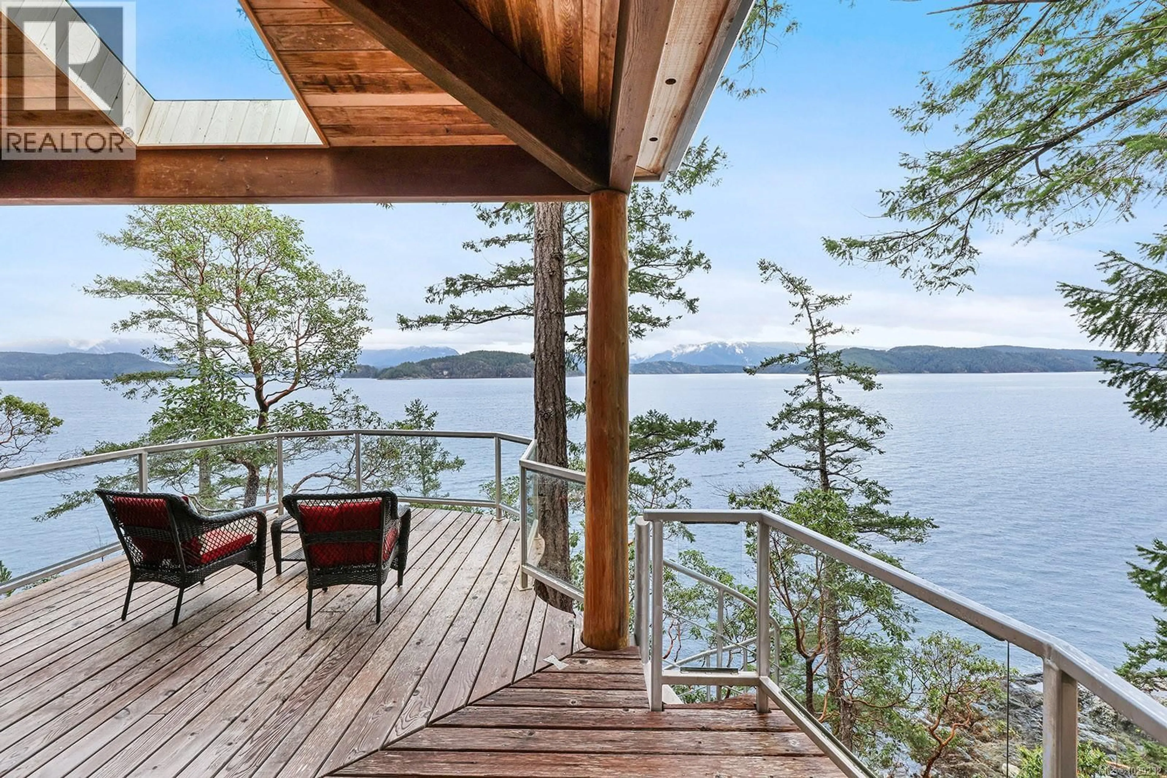 Patio, water/lake/river/ocean view for 1704 TIBER BAY ROAD, Cortes Island British Columbia V0P1K0