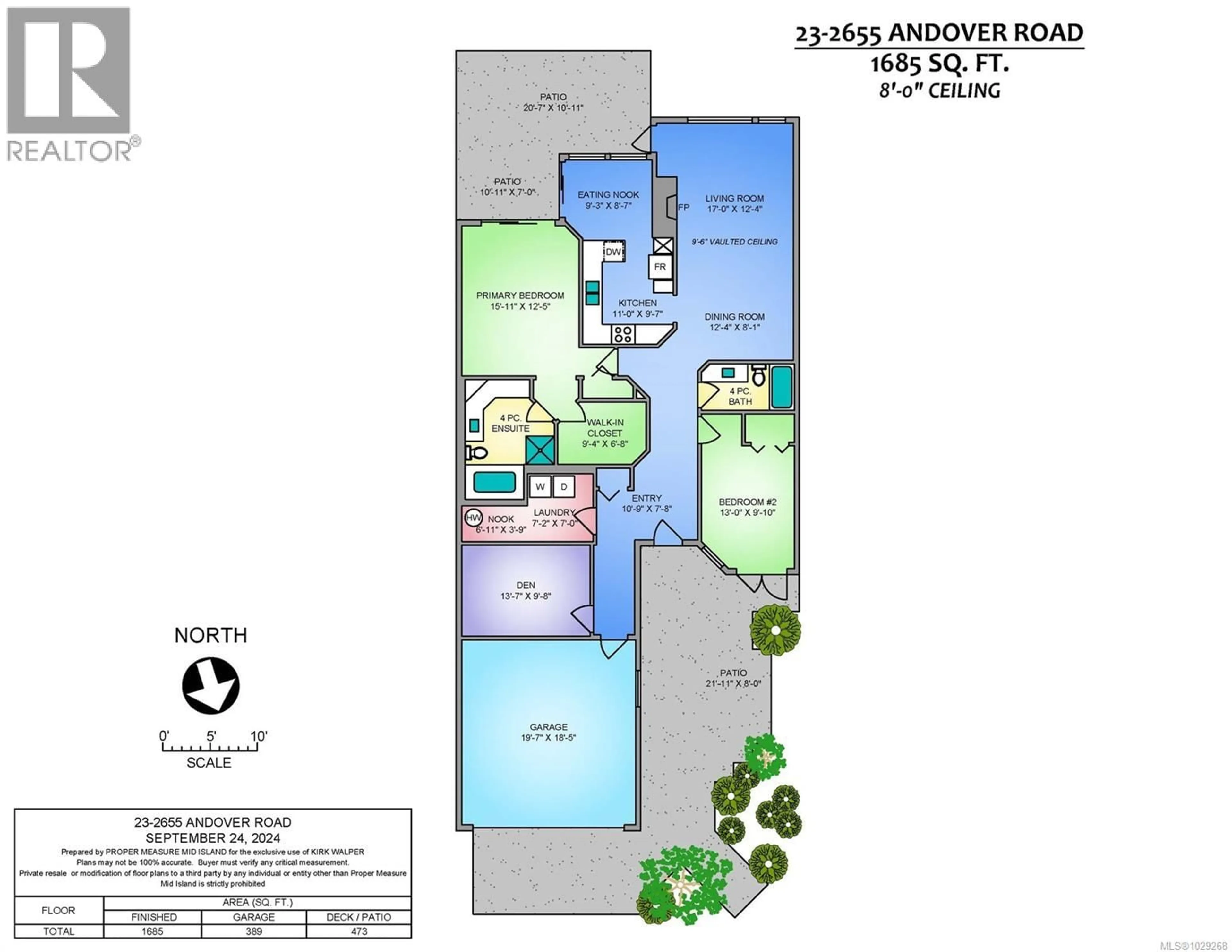 Floor plan for 23 - 2655 ANDOVER ROAD, Nanoose Bay British Columbia V9P9J5