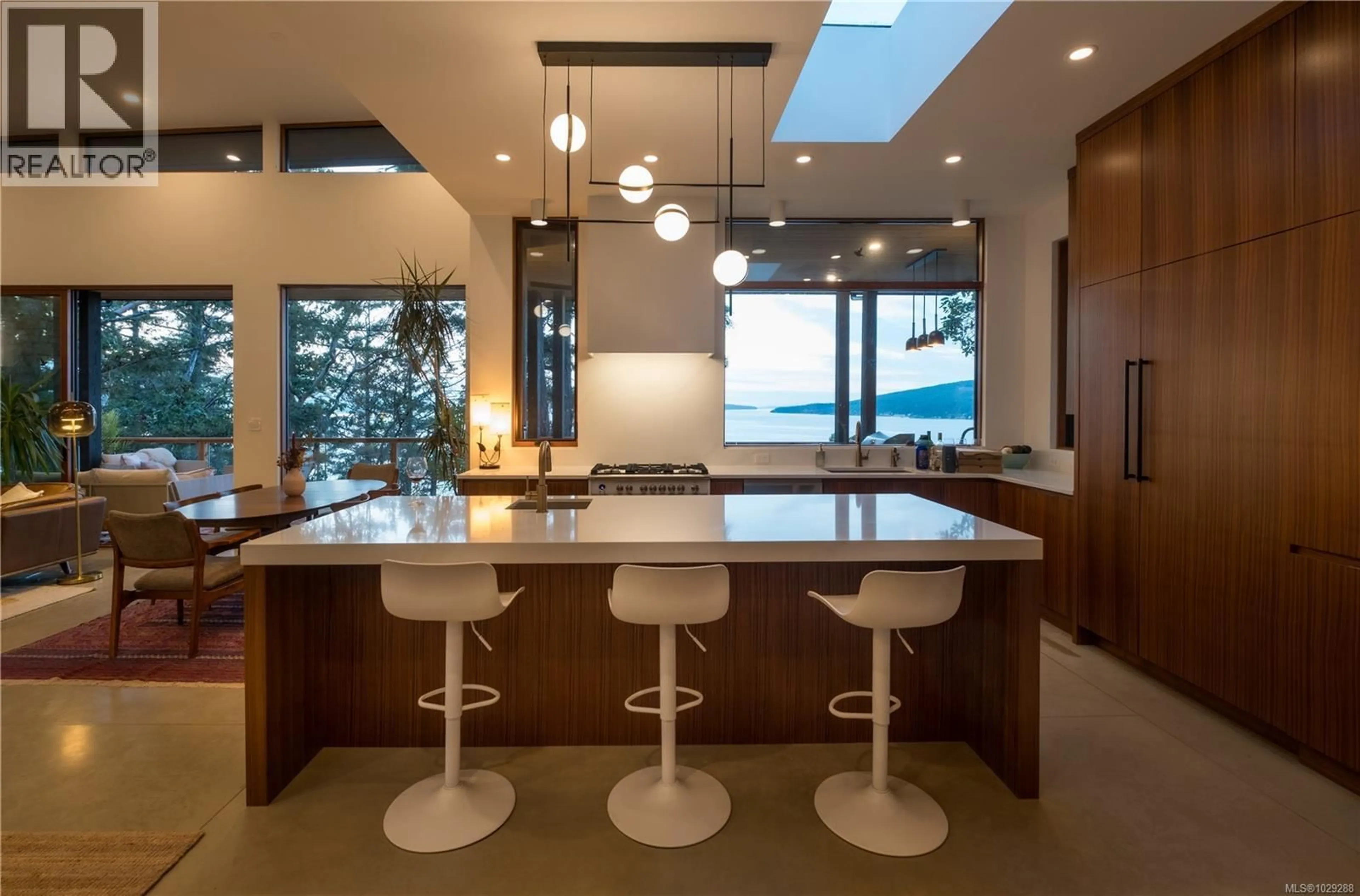 Contemporary kitchen, ceramic/tile floor for 154 NARROWS WEST ROAD, Salt Spring British Columbia V8K0A1
