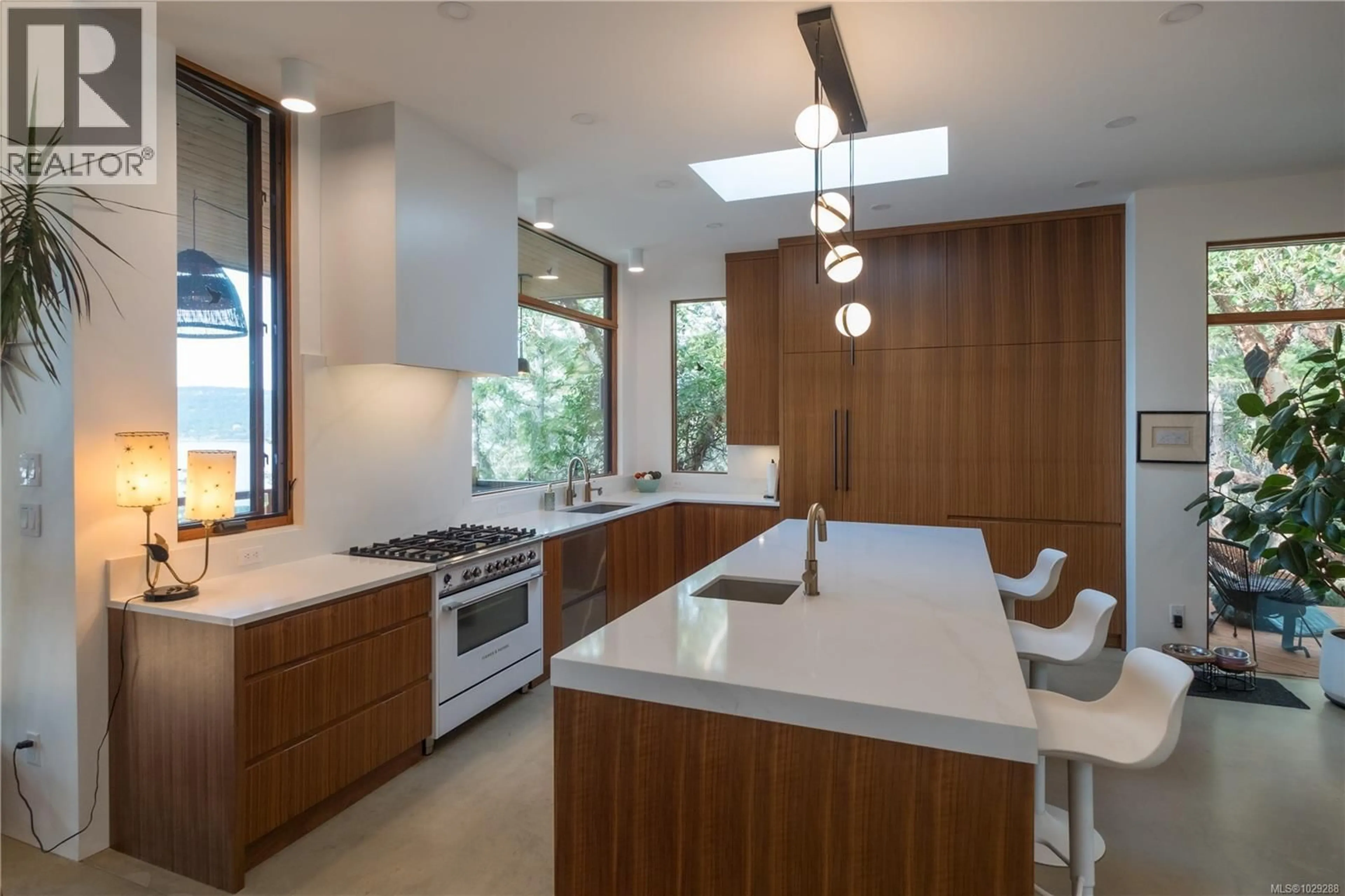 Contemporary kitchen, ceramic/tile floor for 154 NARROWS WEST ROAD, Salt Spring British Columbia V8K0A1
