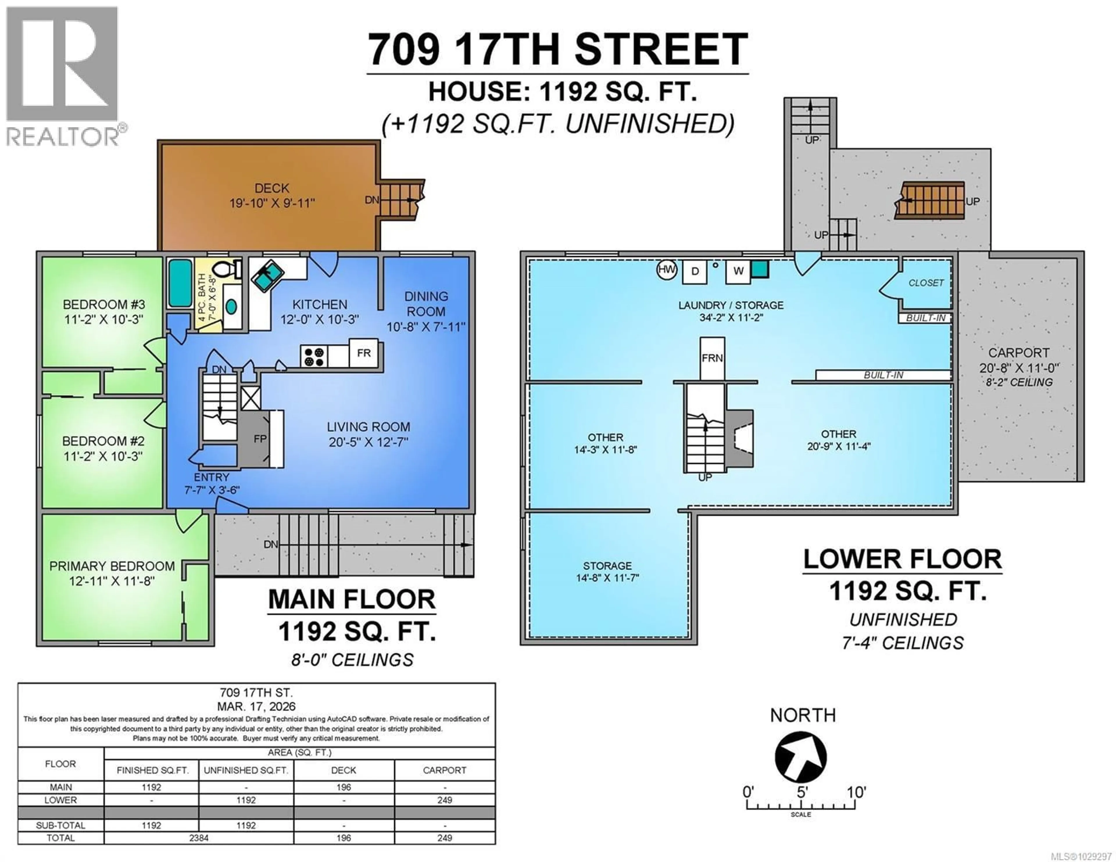 Floor plan for 709 17TH STREET, Courtenay British Columbia V9N1Z2