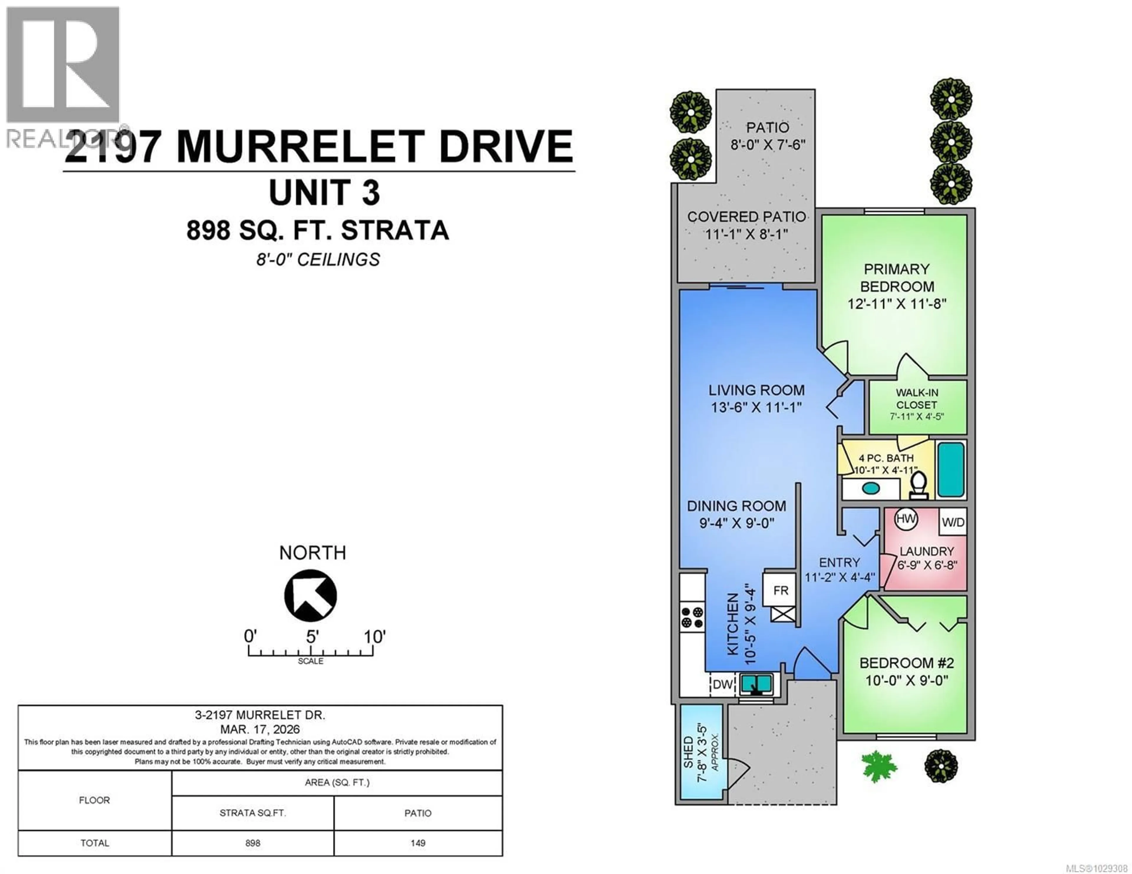 Floor plan for 3 - 2197 MURRELET DRIVE, Comox British Columbia V9M3Y1