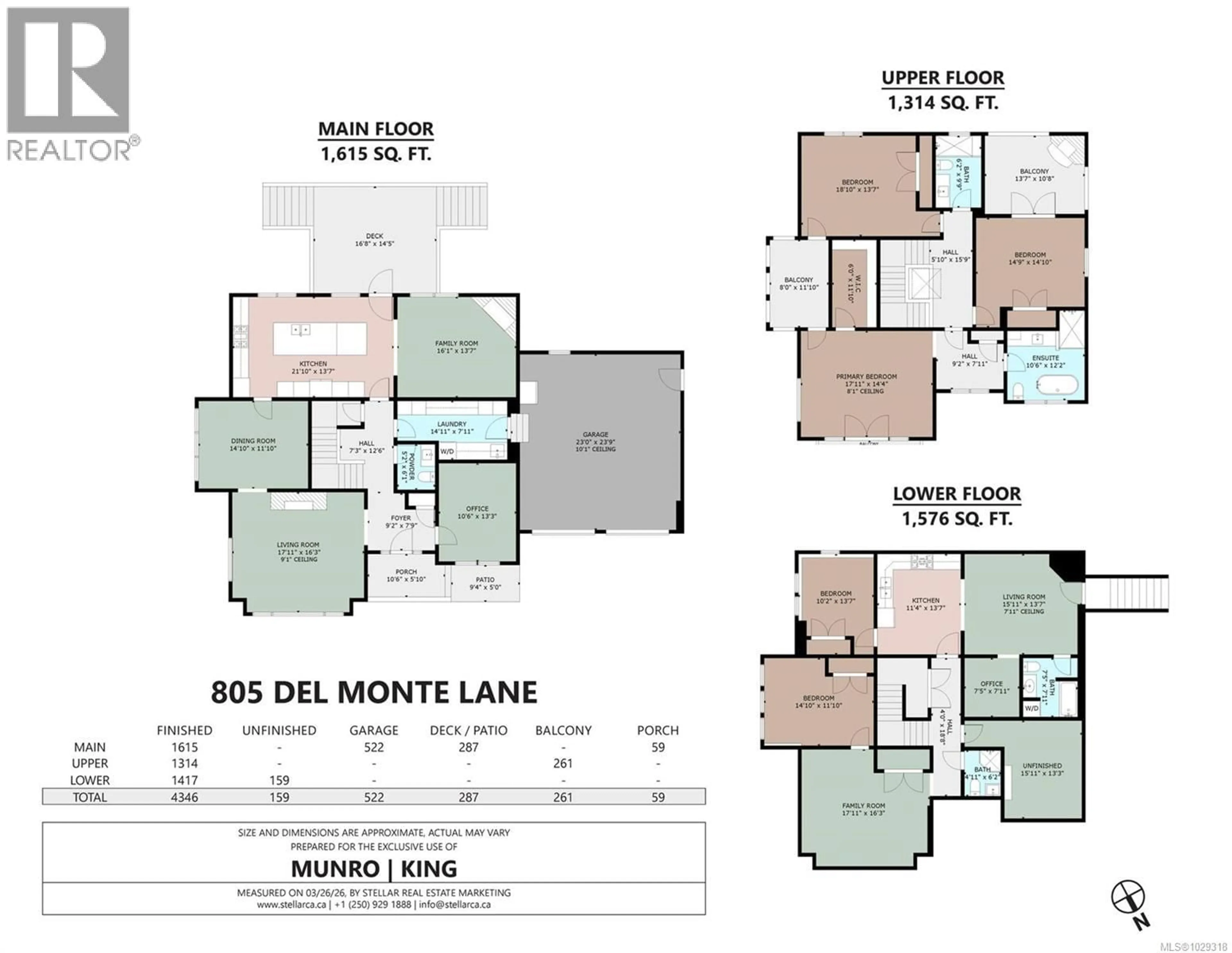 Floor plan for 805 DEL MONTE LANE, Saanich British Columbia V8Y3H2