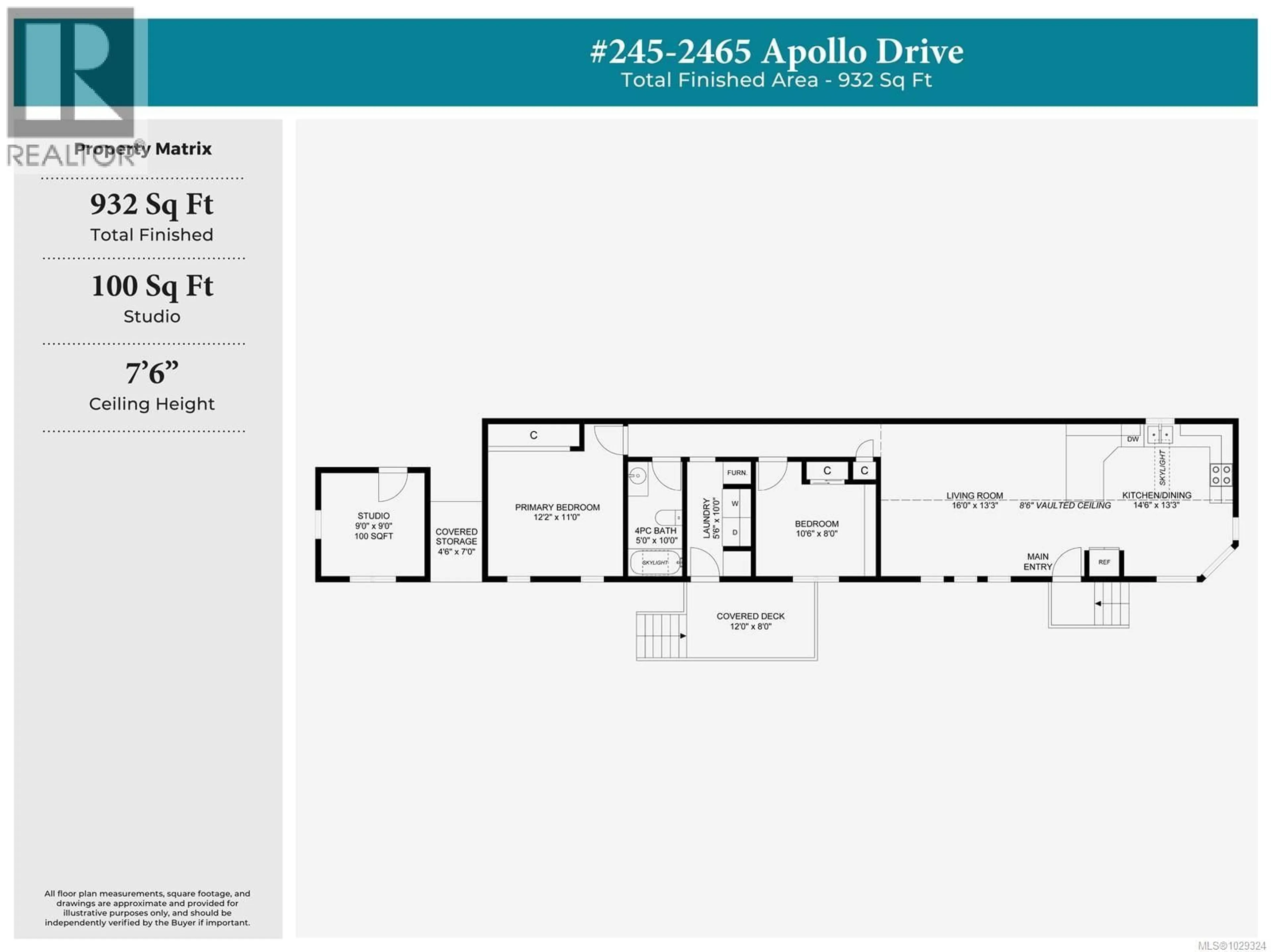 Floor plan for 245 - 2465 APOLLO DRIVE, Nanoose Bay British Columbia V9P9K2
