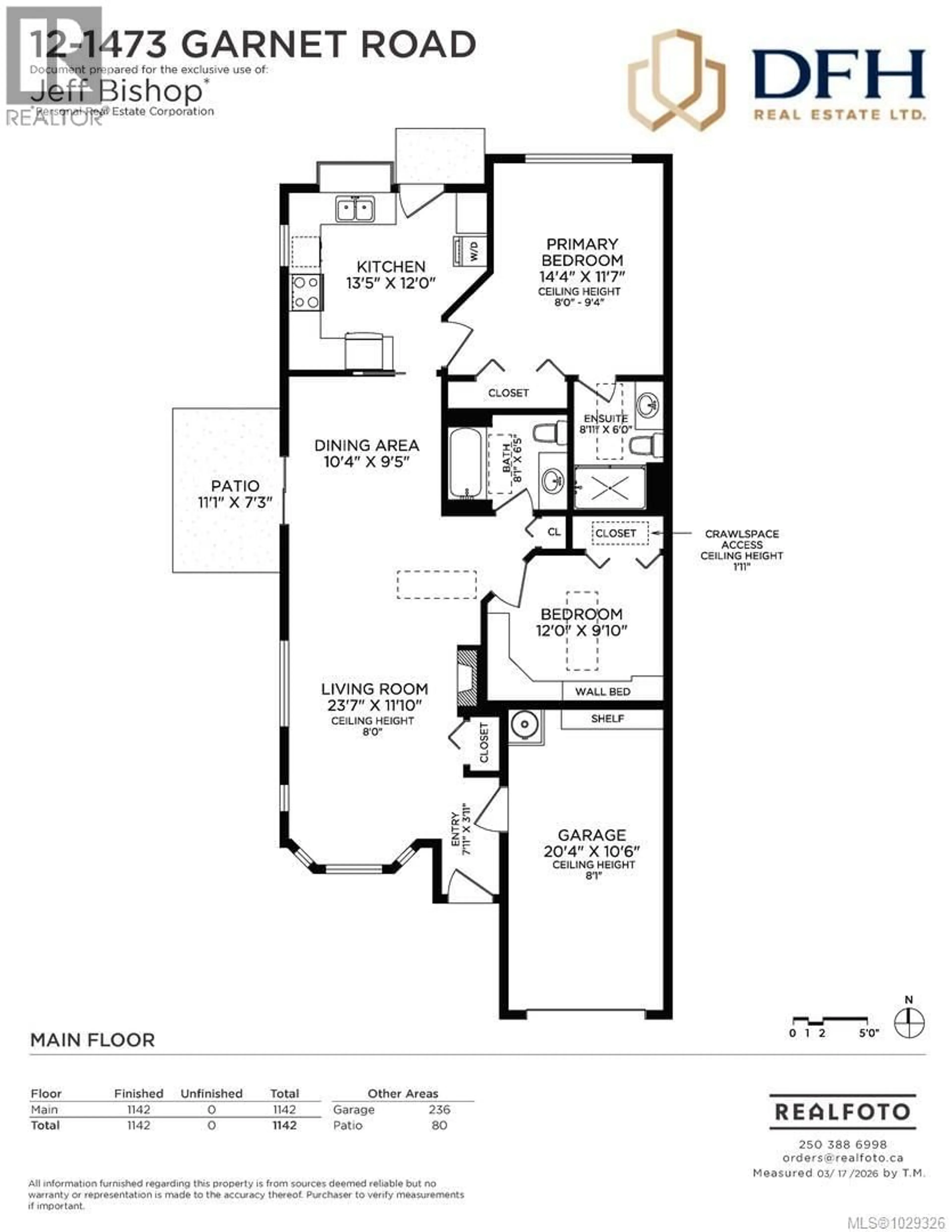 Floor plan for 12 - 1473 GARNET ROAD, Saanich British Columbia V8P5X9