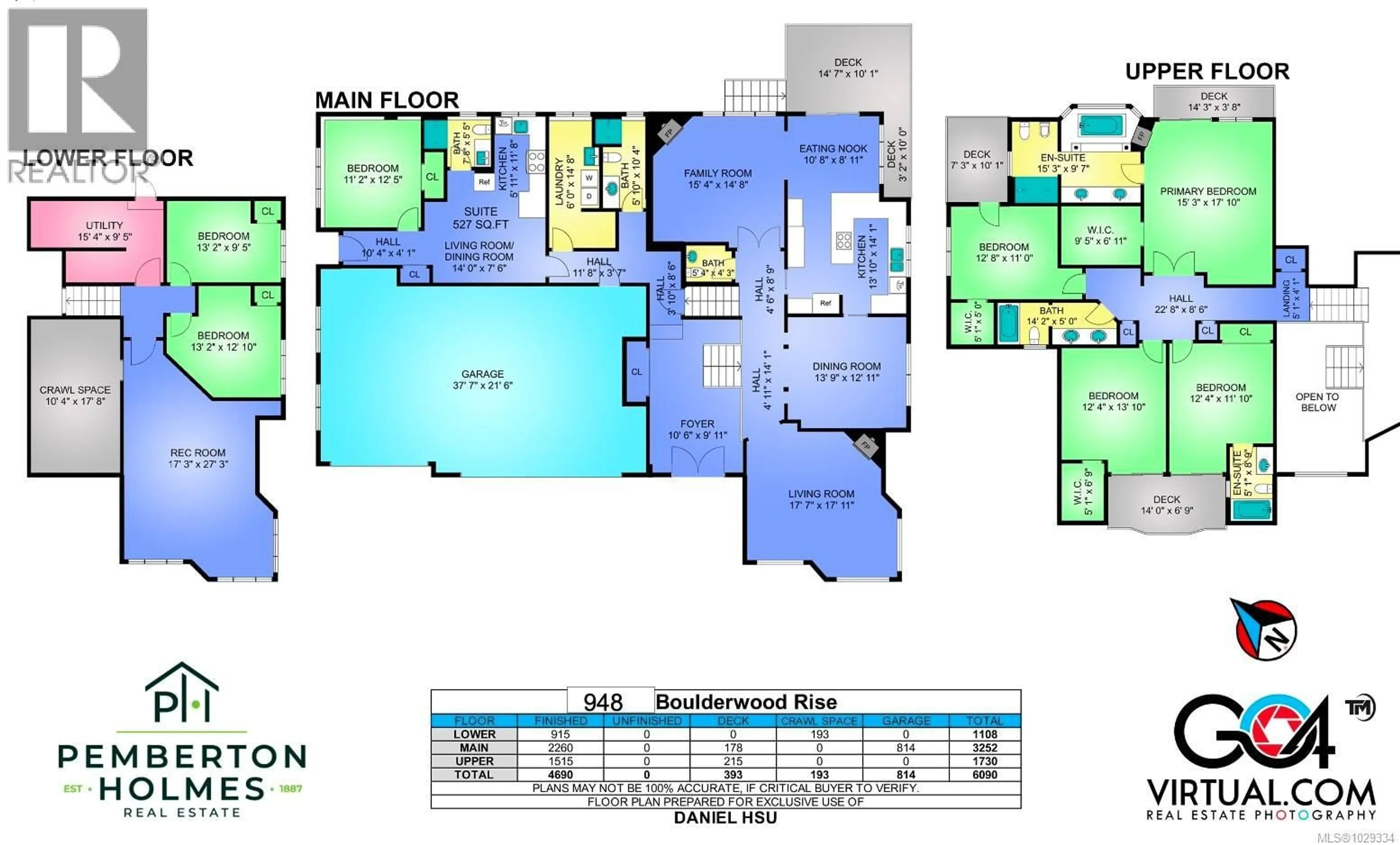 Floor plan for 948 BOULDERWOOD RISE, Saanich British Columbia V8Y3G5