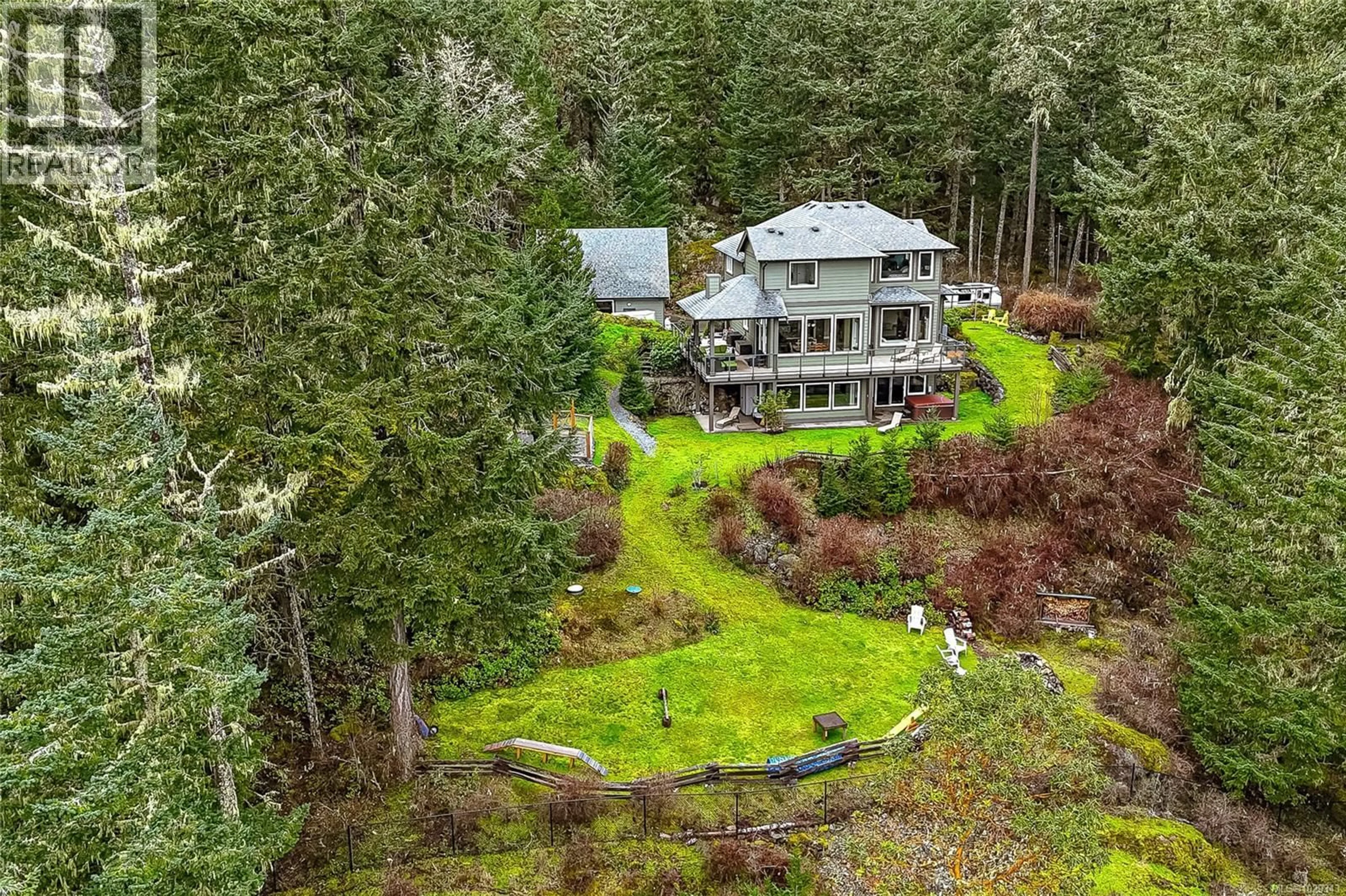 A pic from outside/outdoor area/front of a property/back of a property/a pic from drone, water/lake/river/ocean view for 5245 LA BONNE ROAD, Metchosin British Columbia V9C0A5