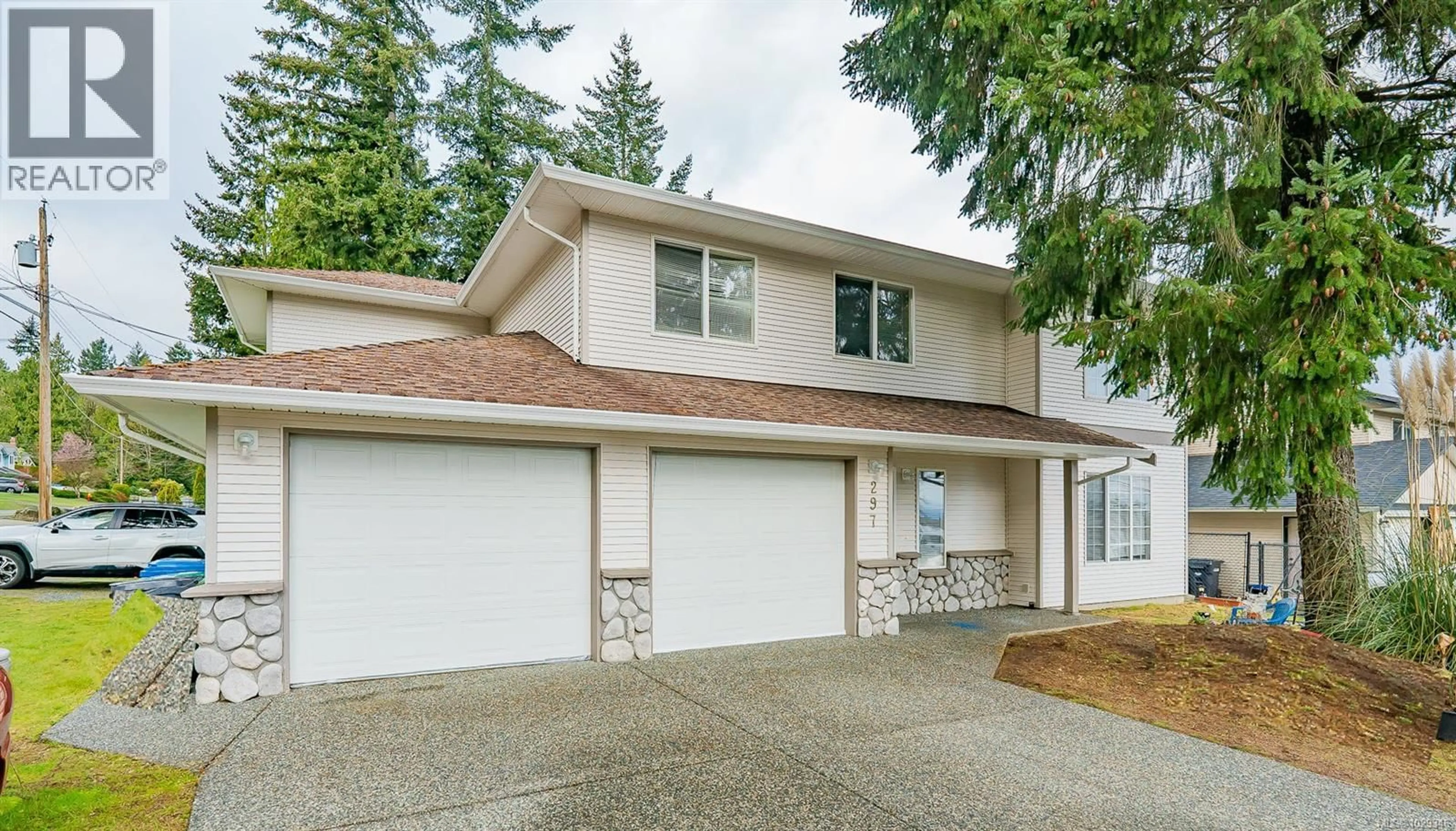 Home with vinyl exterior material, street for 297 HARWELL ROAD, Nanaimo British Columbia V9R6V4