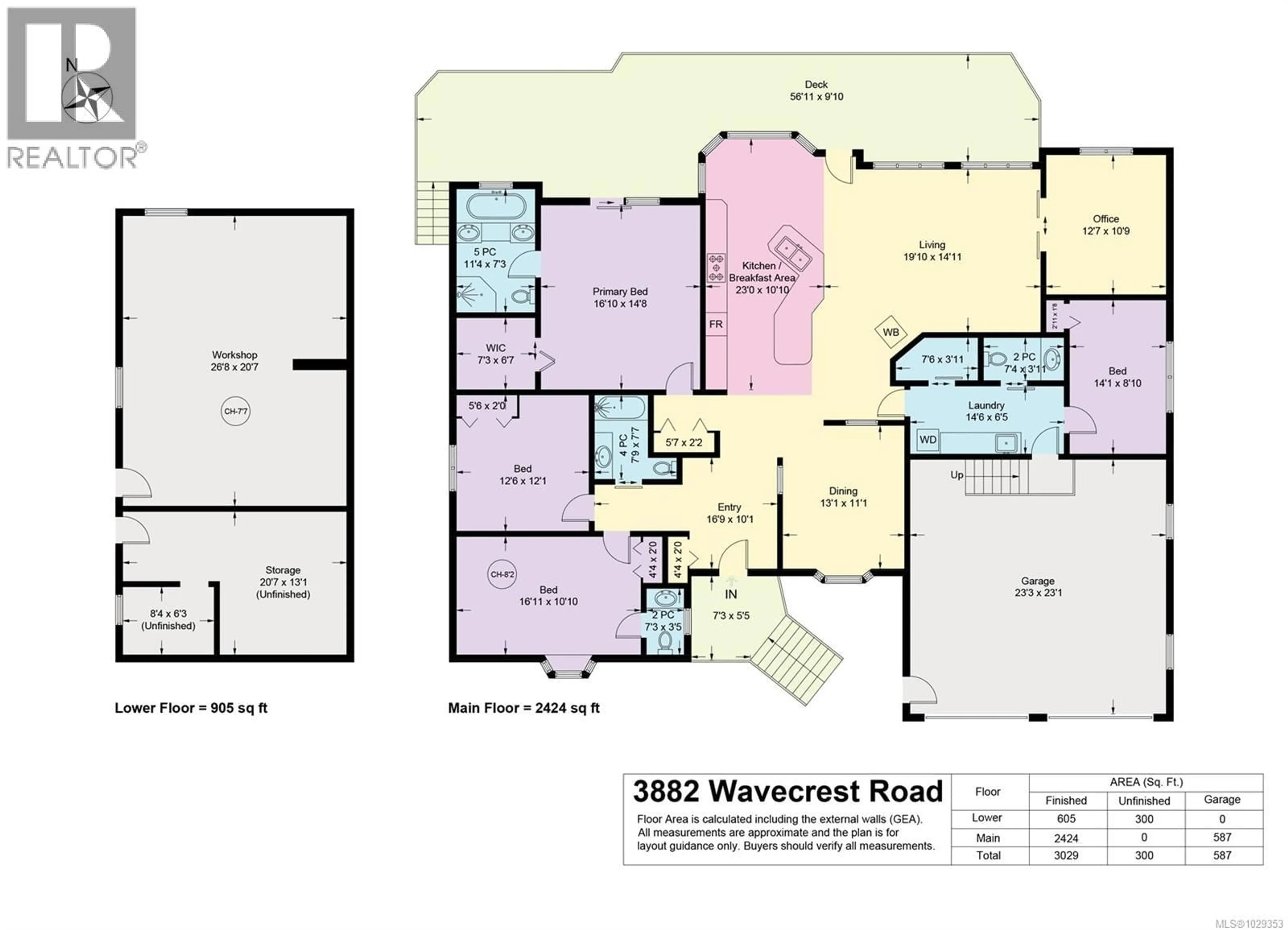 Floor plan for 3882 WAVECREST ROAD, Campbell River British Columbia V9H1L1