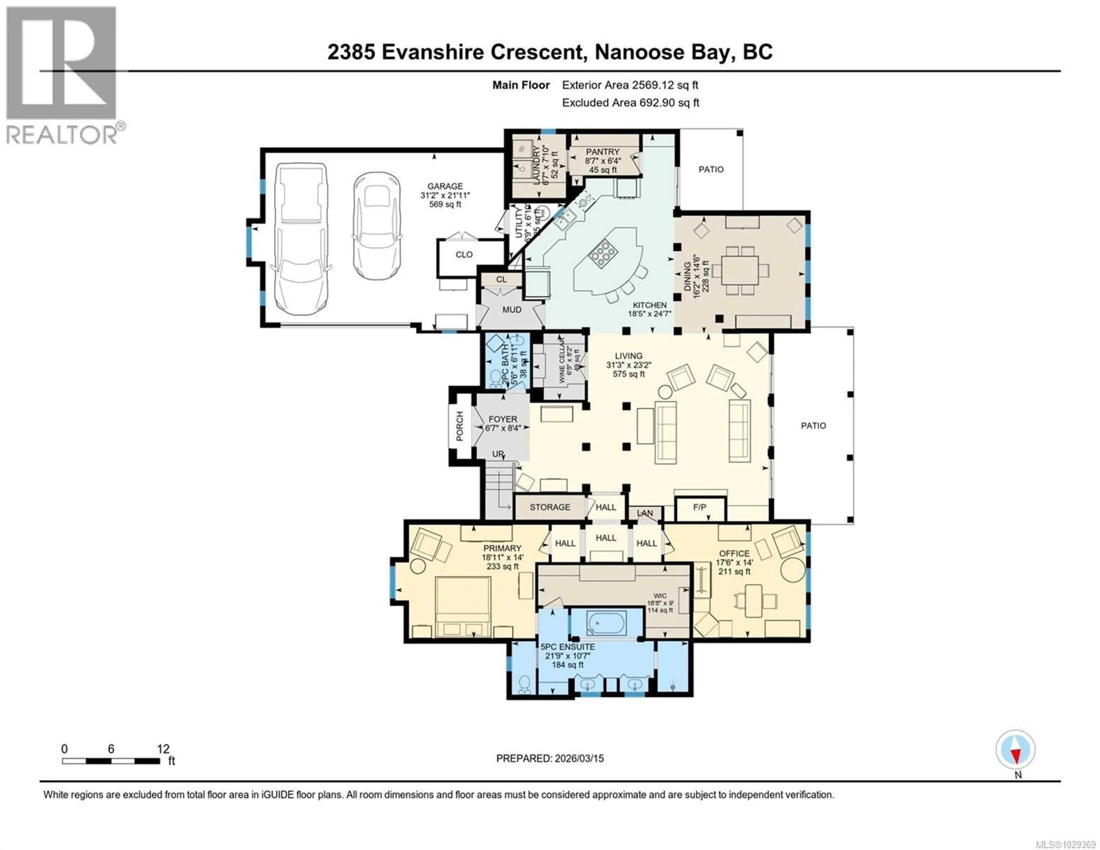 Floor plan for 2385 EVANSHIRE CRESCENT, Nanoose Bay British Columbia V9P9G7