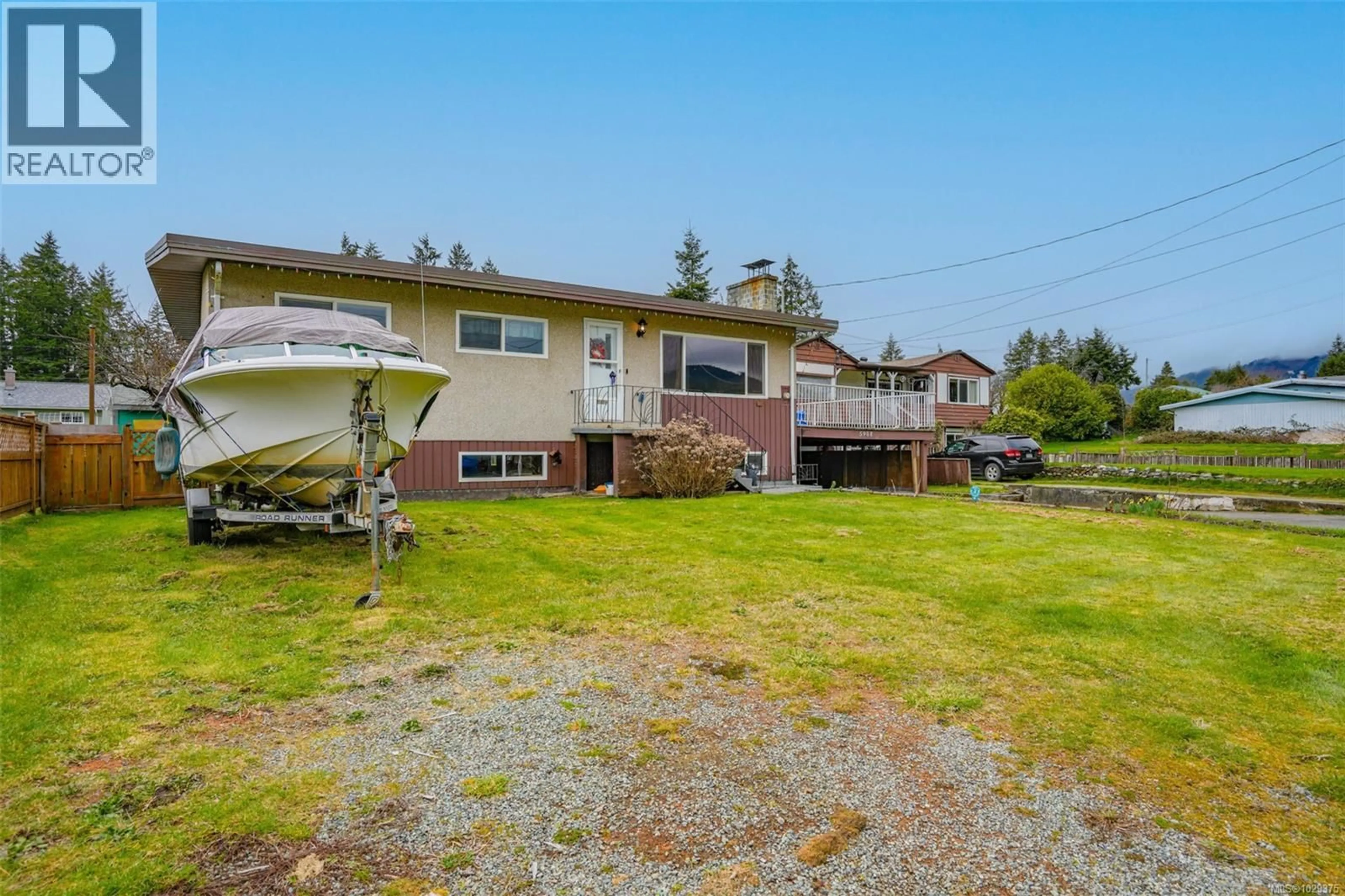 A pic from outside/outdoor area/front of a property/back of a property/a pic from drone, water/lake/river/ocean view for 5908 BECKER PLACE, Port Alberni British Columbia V9Y8R7