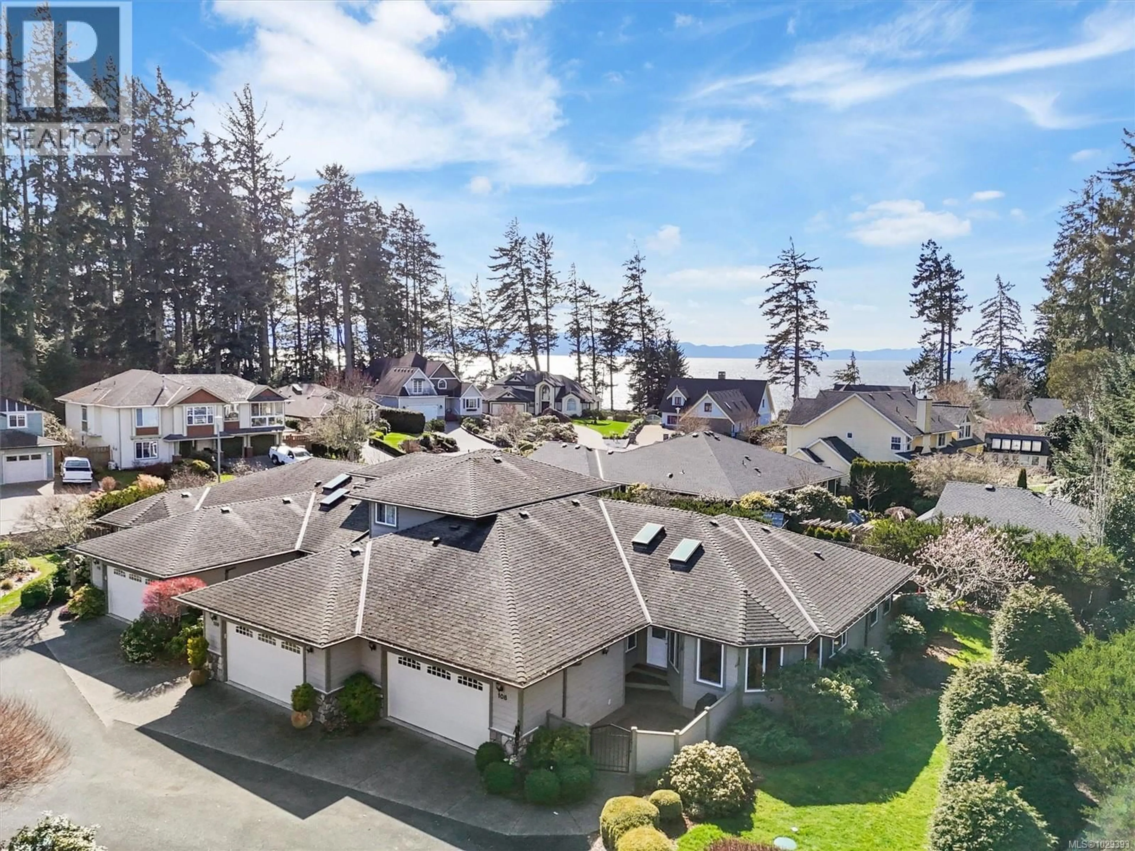 A pic from outside/outdoor area/front of a property/back of a property/a pic from drone, street for 108 - 1645 NARISSA ROAD, Sooke British Columbia V9Z1J3