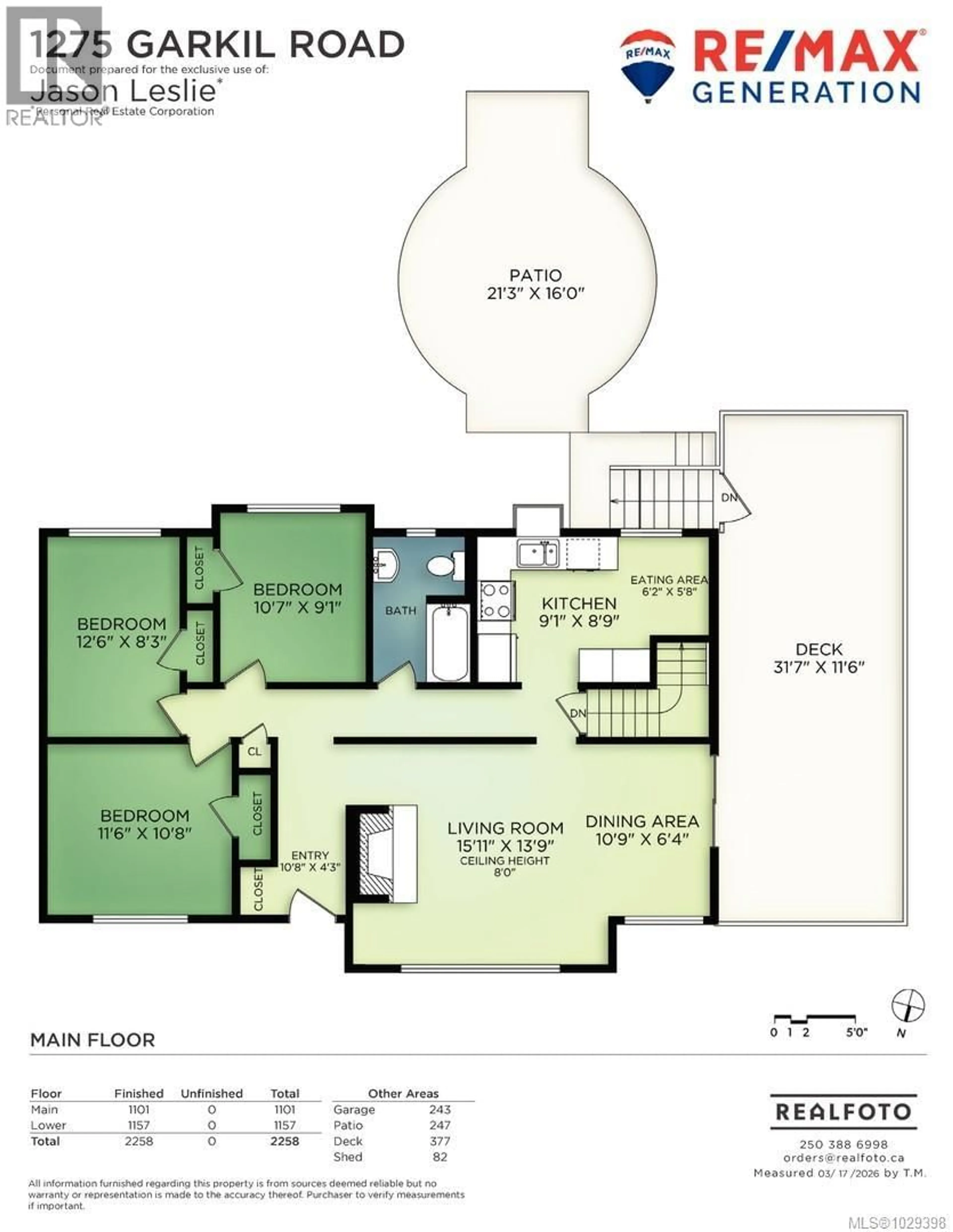 Floor plan for 1275 GARKIL ROAD, Saanich British Columbia V8P2L2