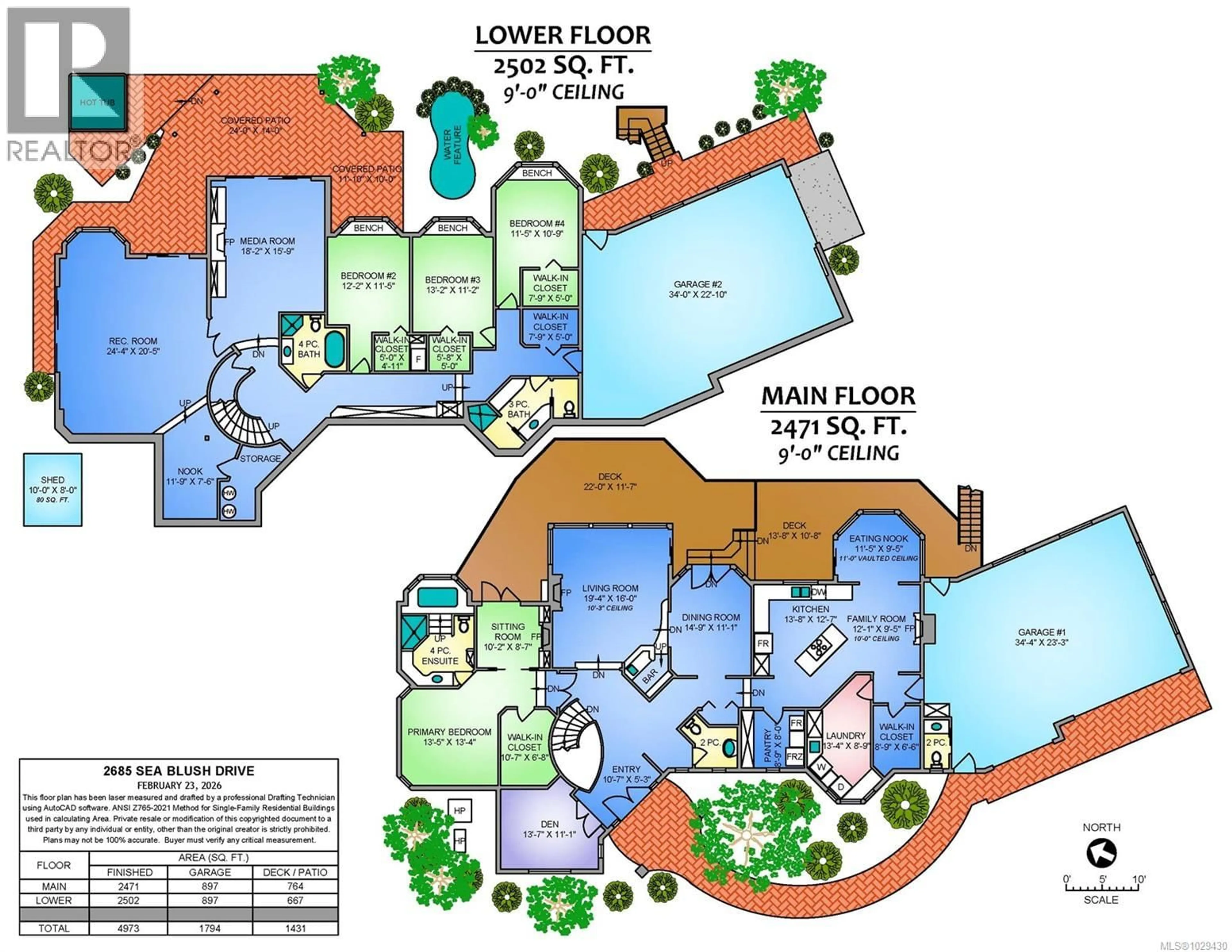 Floor plan for 2685 SEA BLUSH DRIVE, Nanoose Bay British Columbia V9P9E4