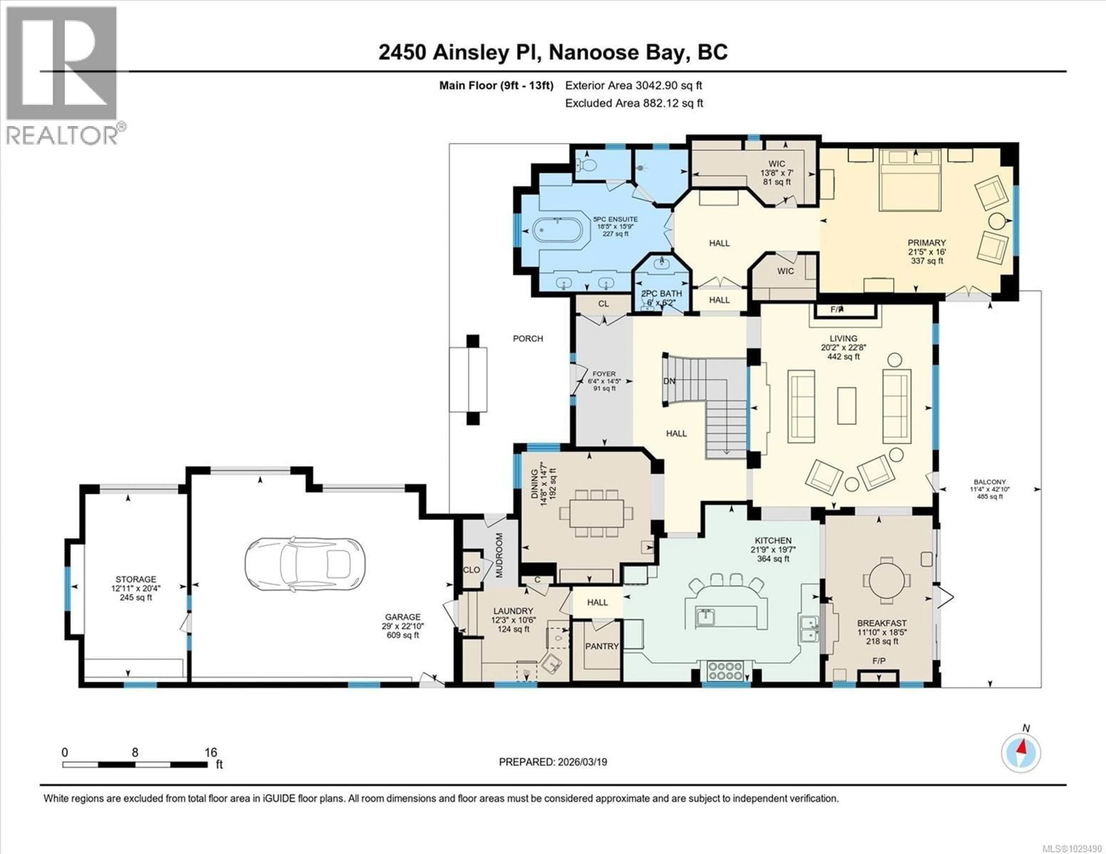 Floor plan for 2450 AINSLEY PLACE, Nanoose Bay British Columbia V9P9G9