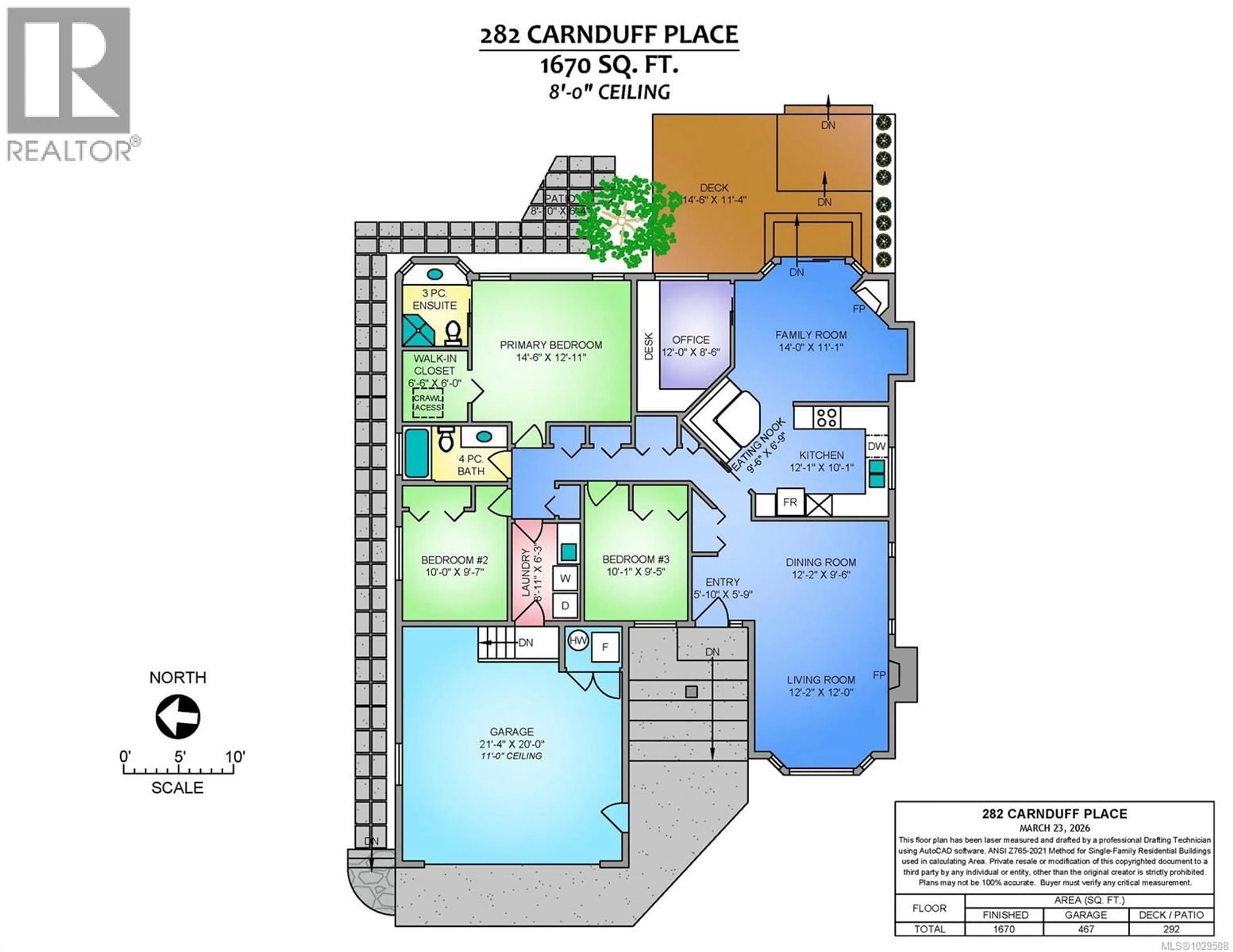Floor plan for 282 CARNDUFF PLACE, Nanaimo British Columbia V9R6Y5