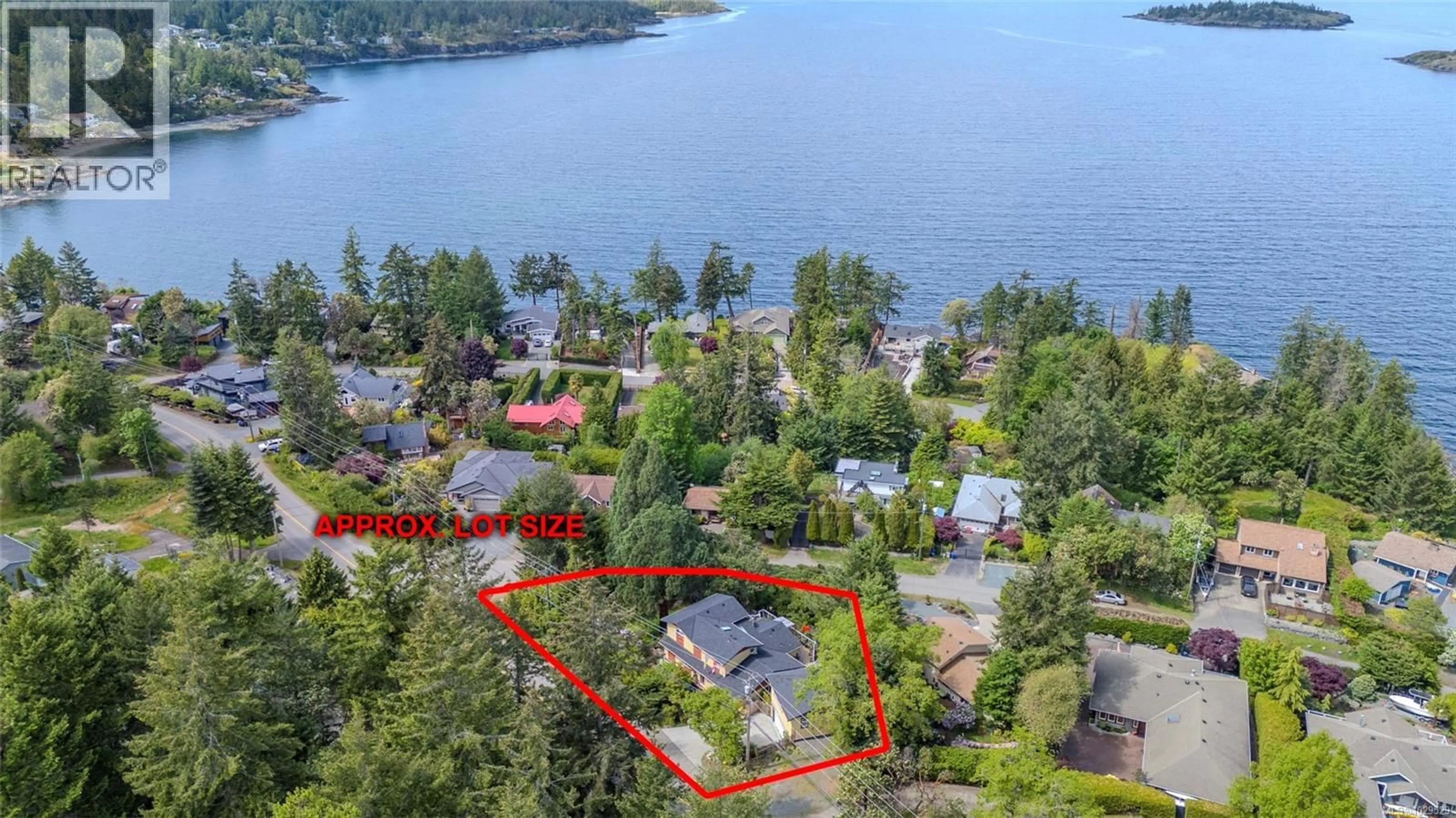 A pic from outside/outdoor area/front of a property/back of a property/a pic from drone, water/lake/river/ocean view for 3259 DOLPHIN DRIVE, Nanoose Bay British Columbia V9P9J1