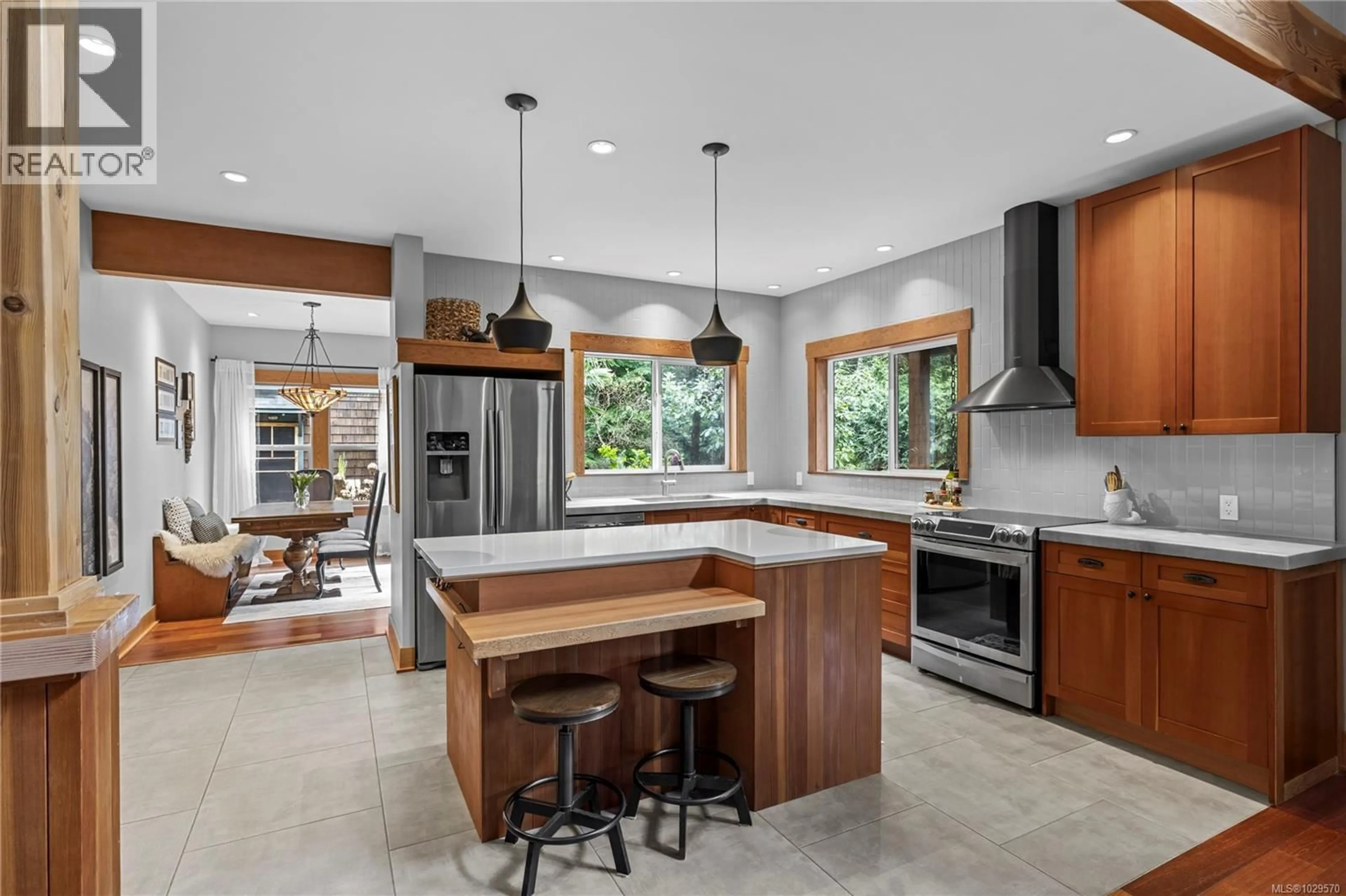 Contemporary kitchen, ceramic/tile floor for 2060 BEL OAK DRIVE, Nanoose Bay British Columbia V9P9E9