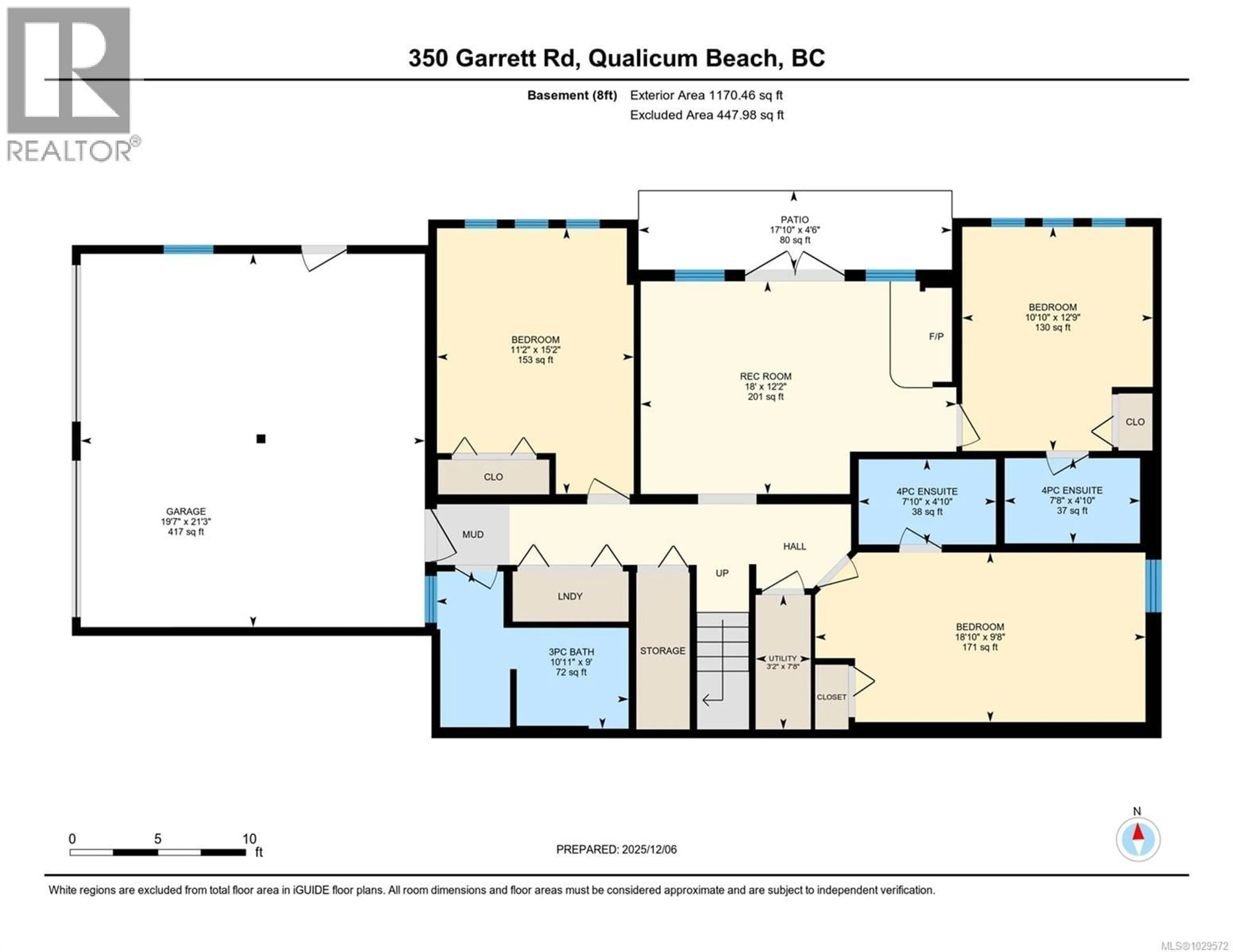 Floor plan for 350 GARRETT ROAD, Qualicum Beach British Columbia V9K1H4