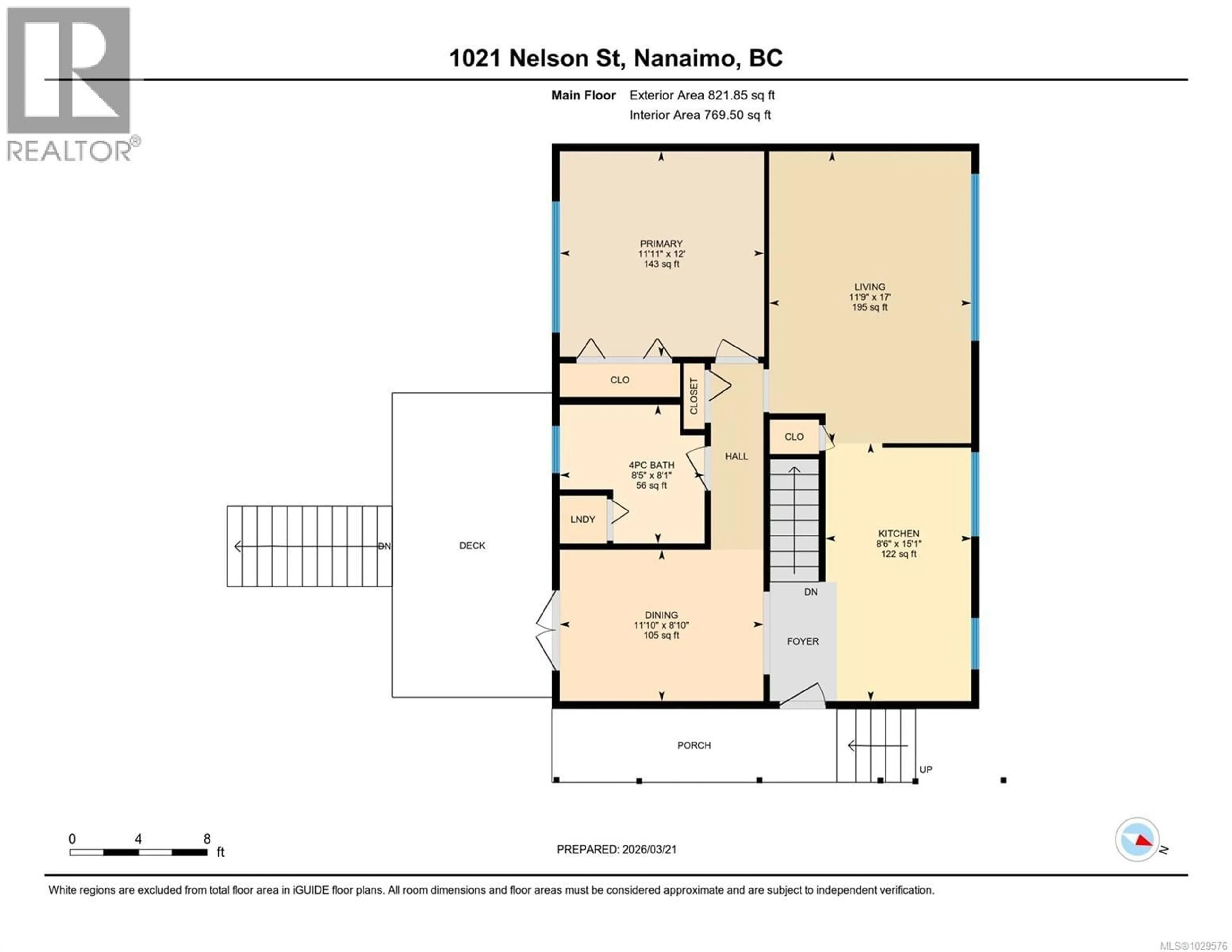 Floor plan for 1021 NELSON STREET, Nanaimo British Columbia V9S2K1