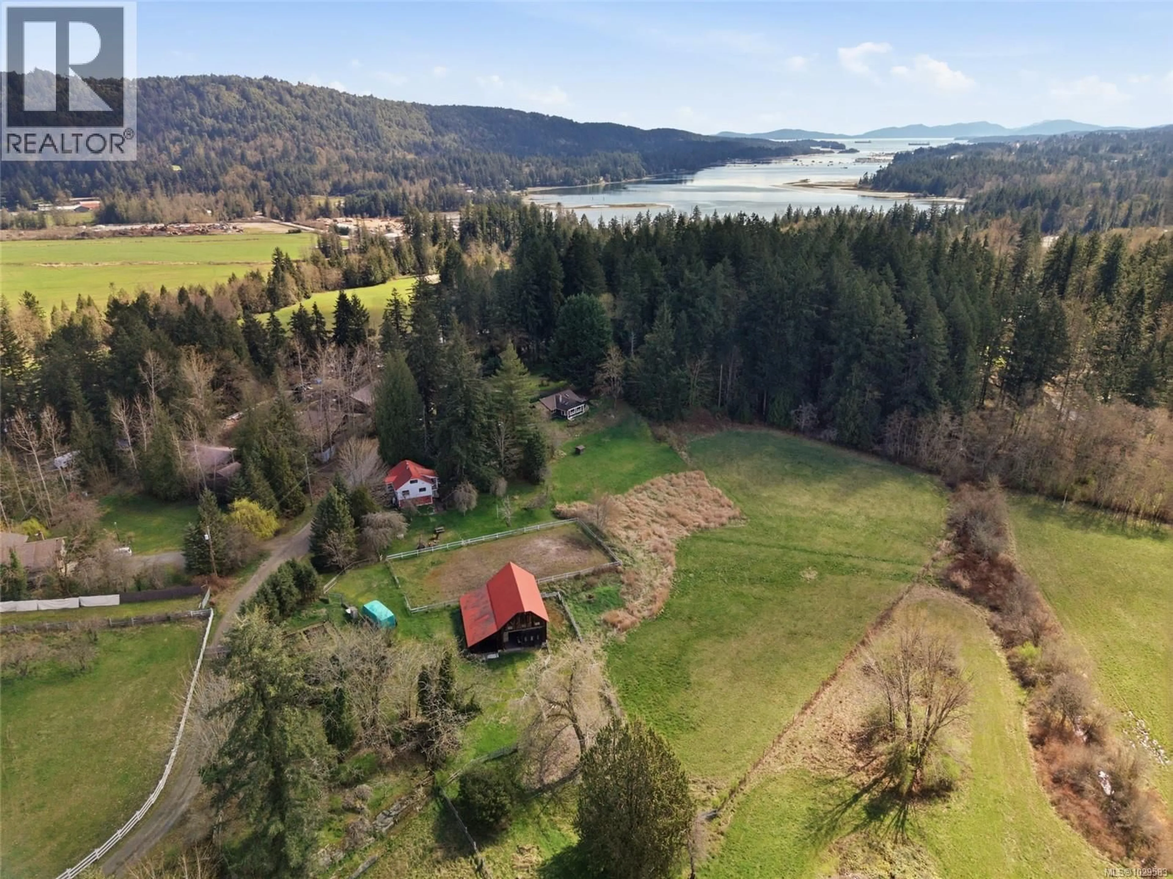 A pic from outside/outdoor area/front of a property/back of a property/a pic from drone, water/lake/river/ocean view for 5430 MATSON ROAD, Ladysmith British Columbia V9G1L9