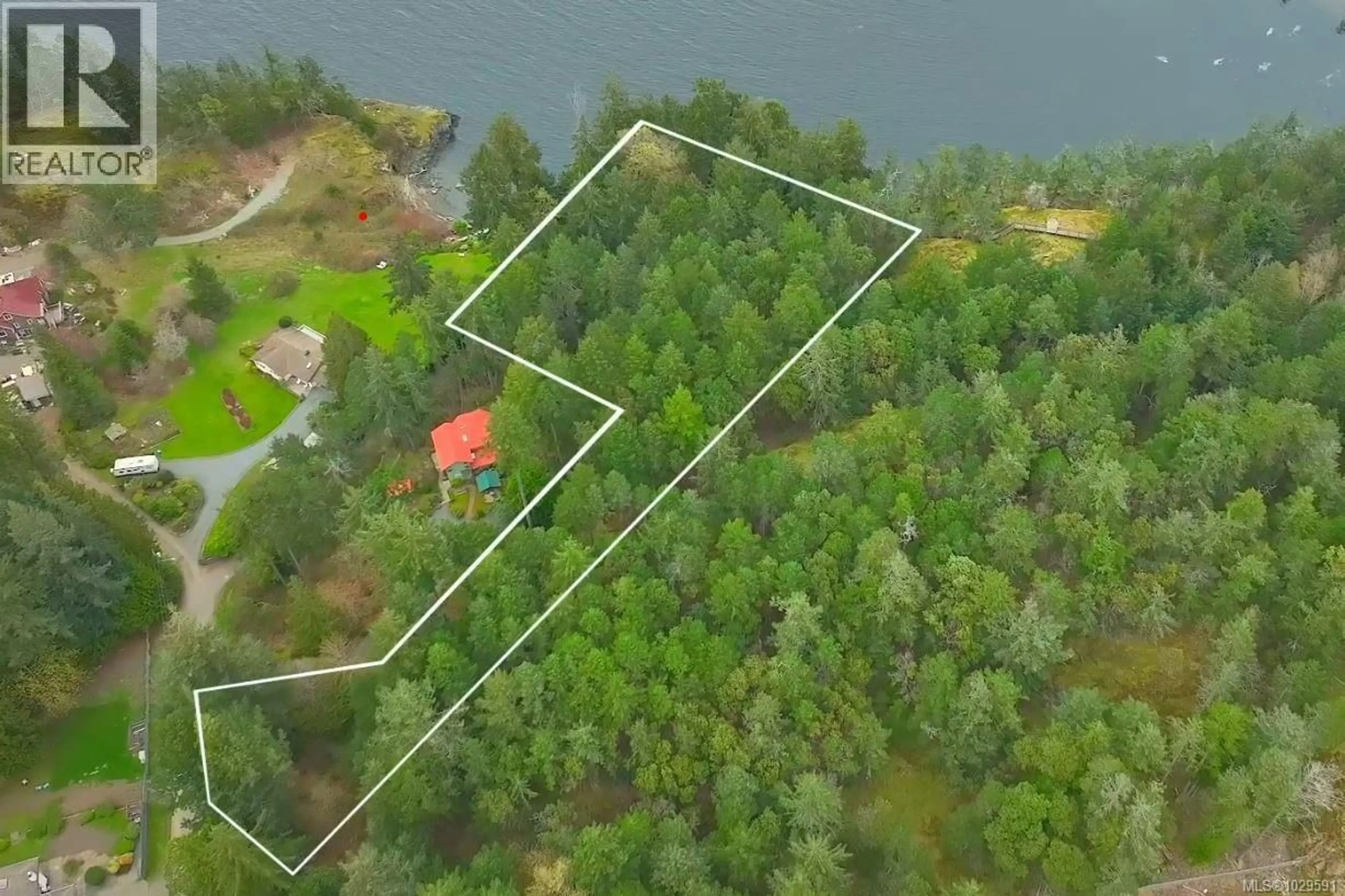 A pic from outside/outdoor area/front of a property/back of a property/a pic from drone, water/lake/river/ocean view for 4800 MCGUFFIE ROAD, Nanaimo British Columbia V9T5B3