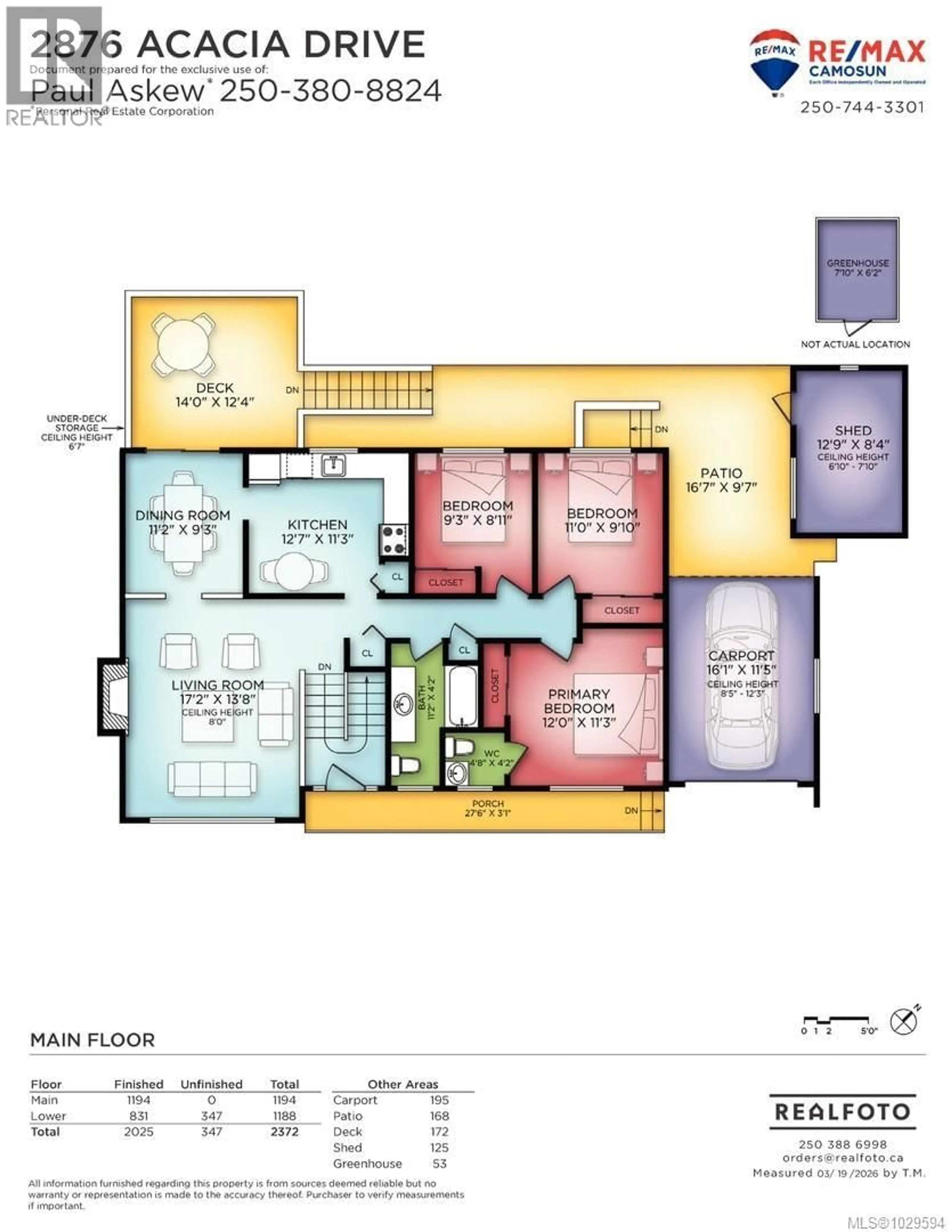 Floor plan for 2876 ACACIA DRIVE, Colwood British Columbia V9B2C3