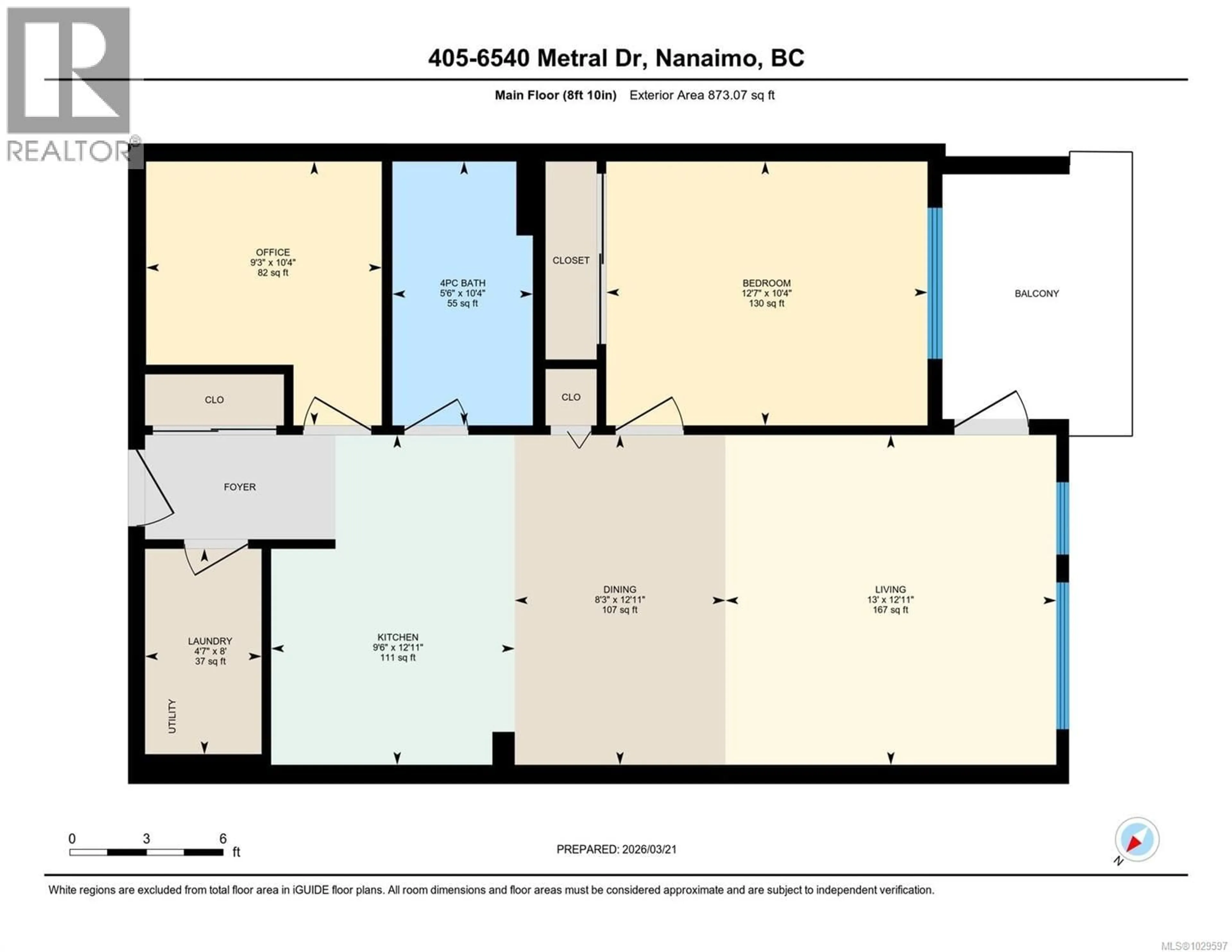 Floor plan for 405 - 6540 METRAL DRIVE, Nanaimo British Columbia V9L0L8