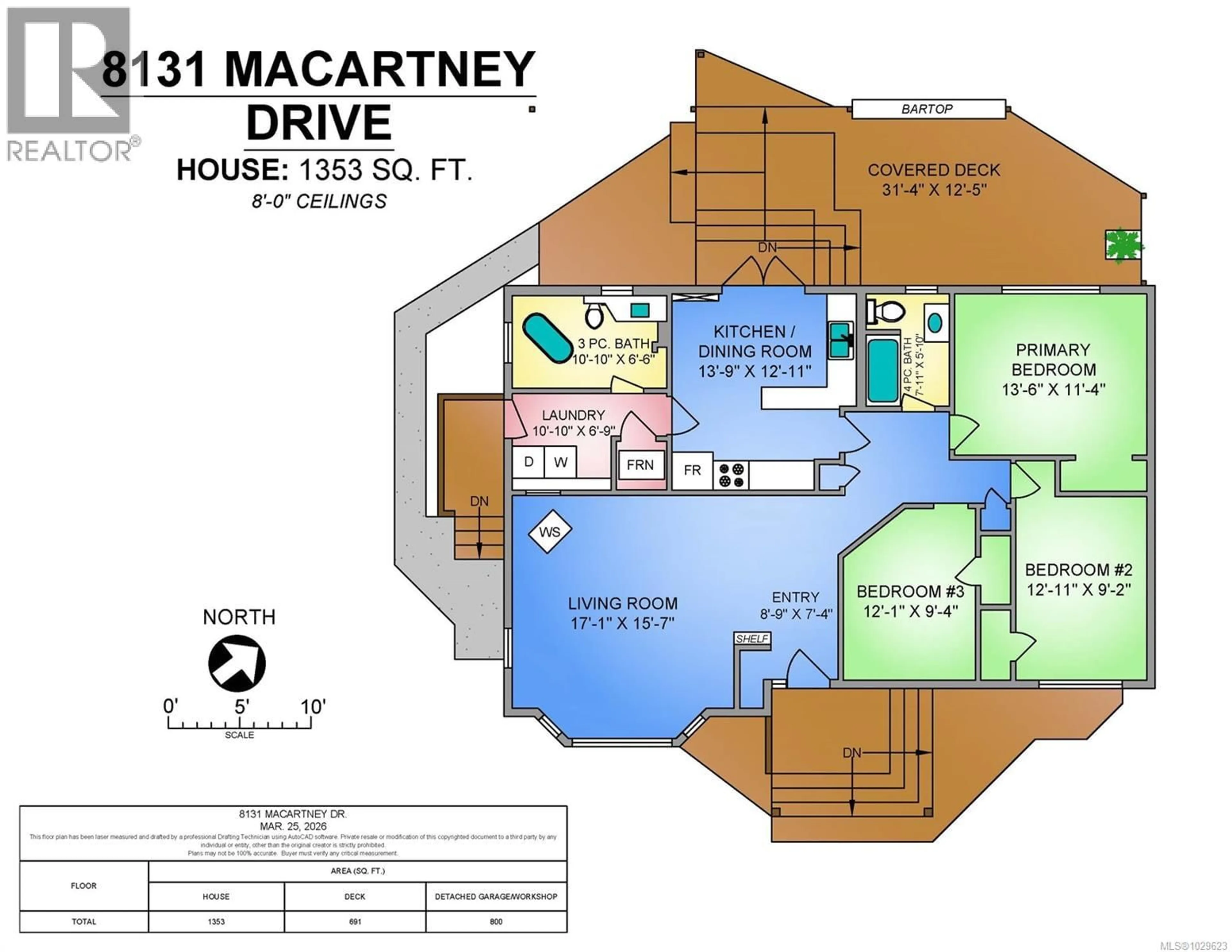 Floor plan for 8131 MACARTNEY DRIVE, Fanny Bay British Columbia V0R1W0