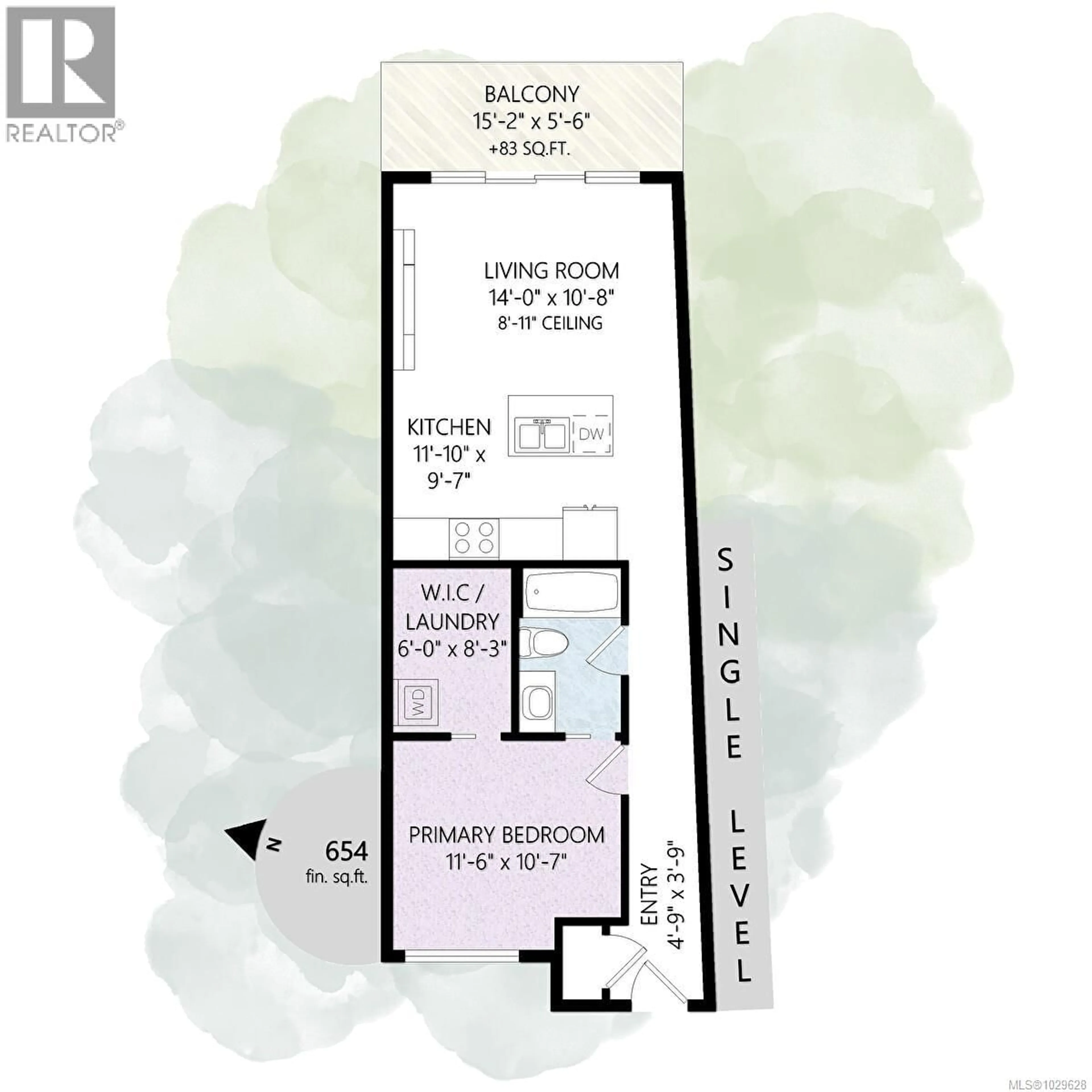 Floor plan for 406 - 91 CHAPEL STREET, Nanaimo British Columbia V9R0J3