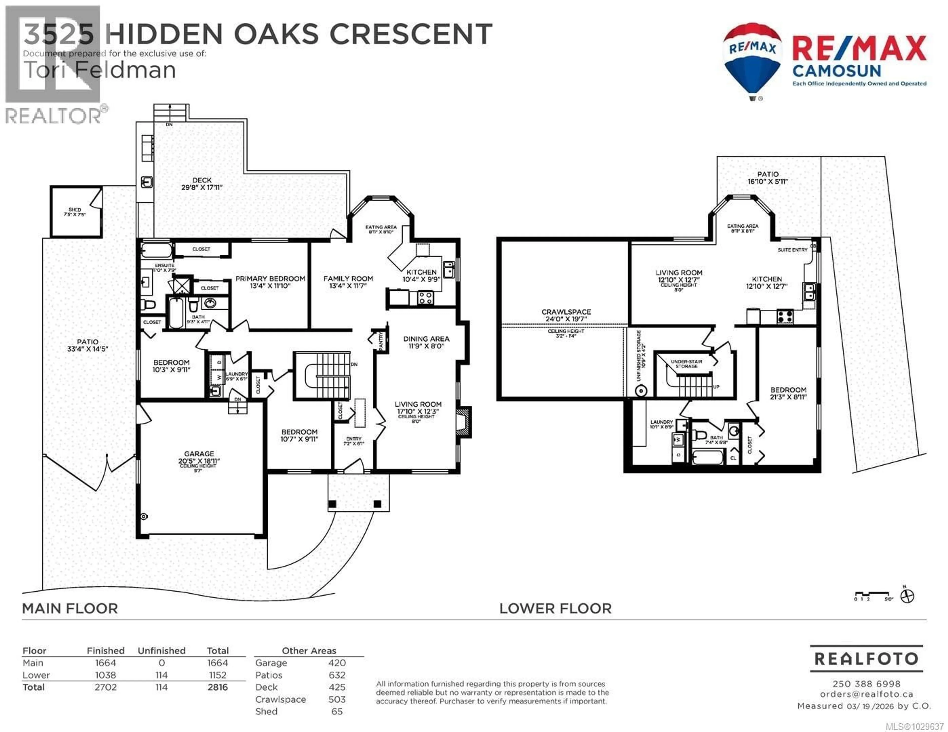 Floor plan for 3525 HIDDEN OAKS CRESCENT, Cobble Hill British Columbia V0R1L0