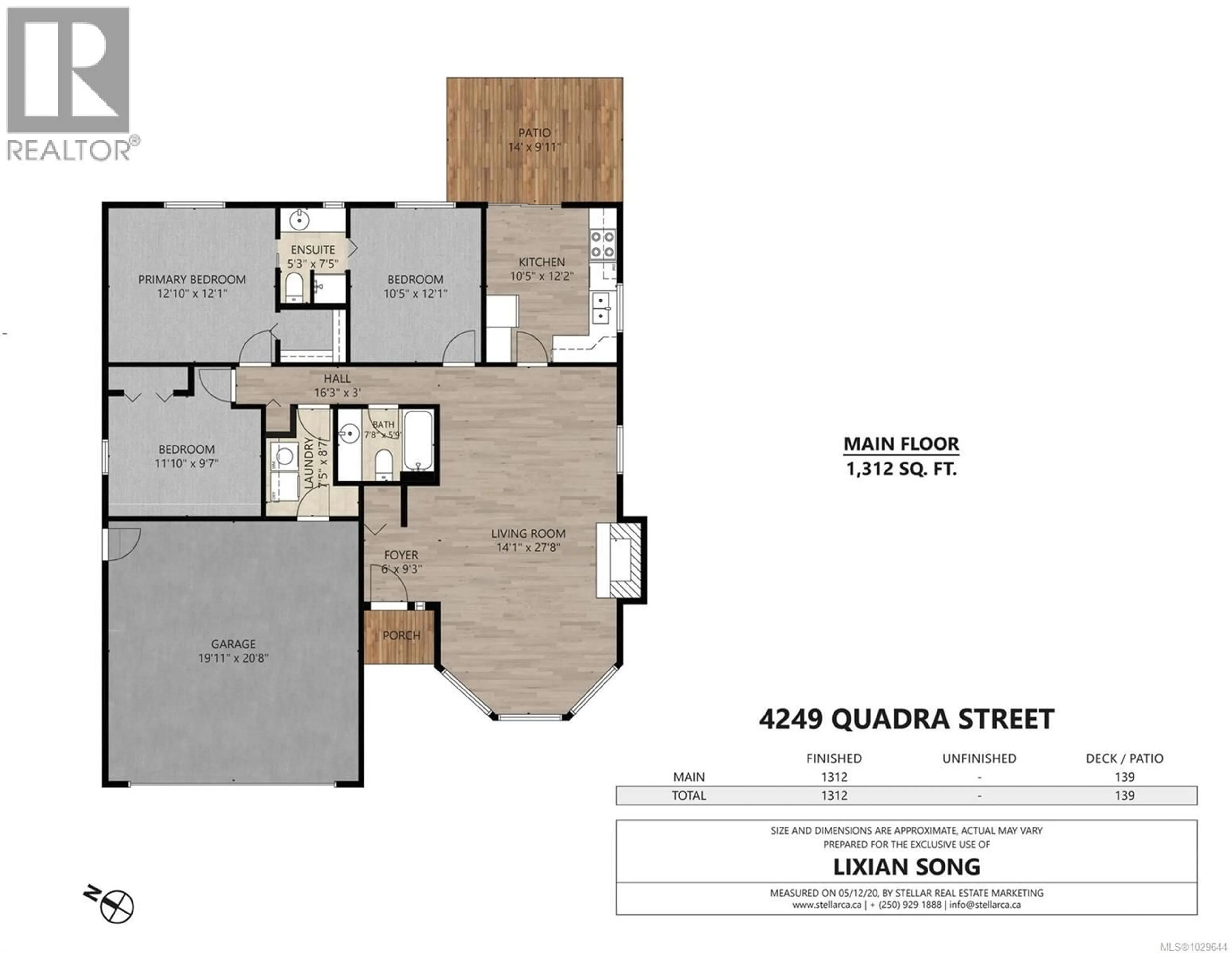 Floor plan for 4249 QUADRA STREET, Saanich British Columbia V8X1L5