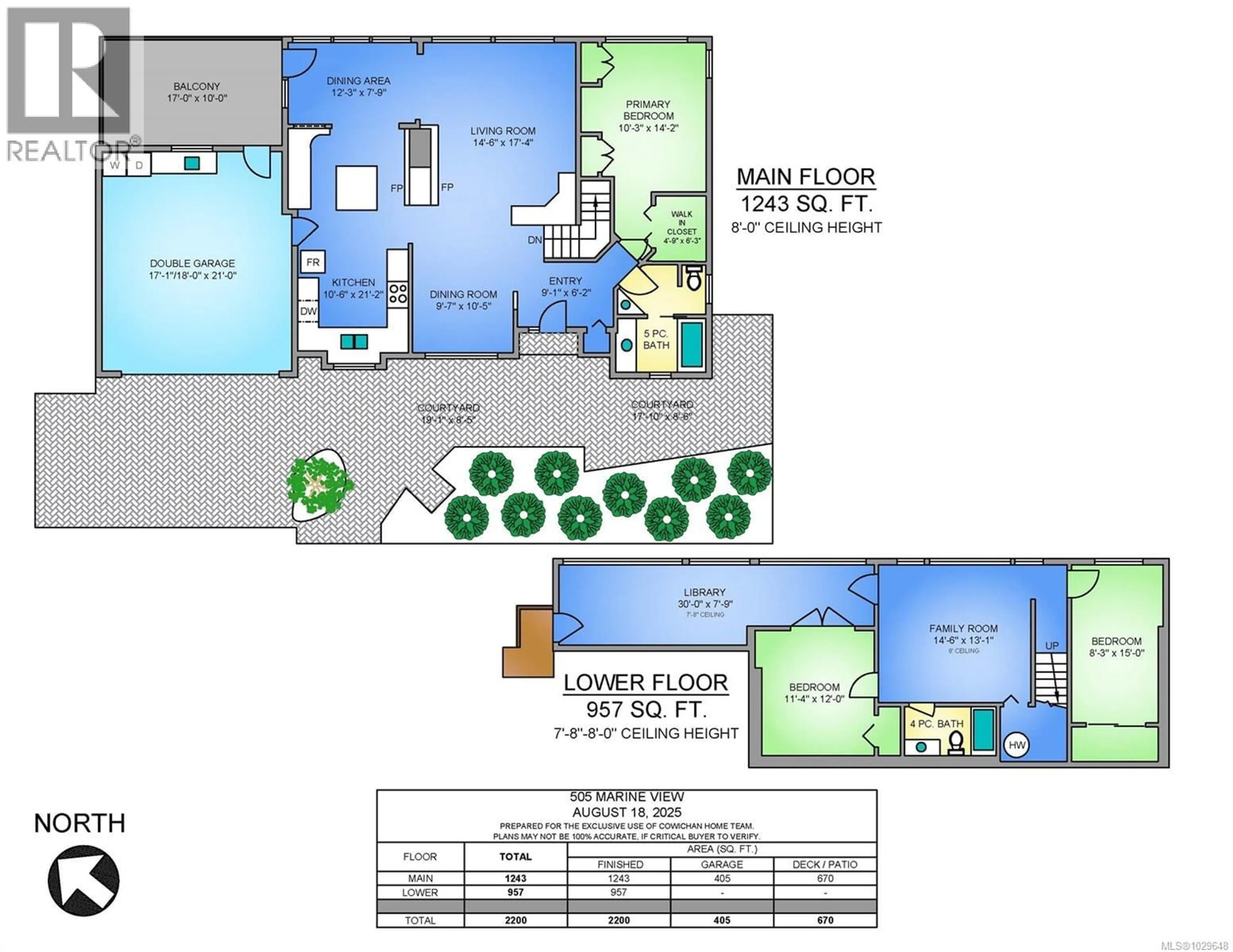 Floor plan for 505 MARINE VIEW, Cobble Hill British Columbia V0R1L1